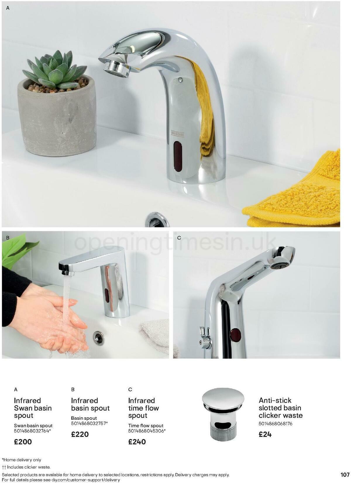 B&Q Bathroom Collections Offers from 1 May
