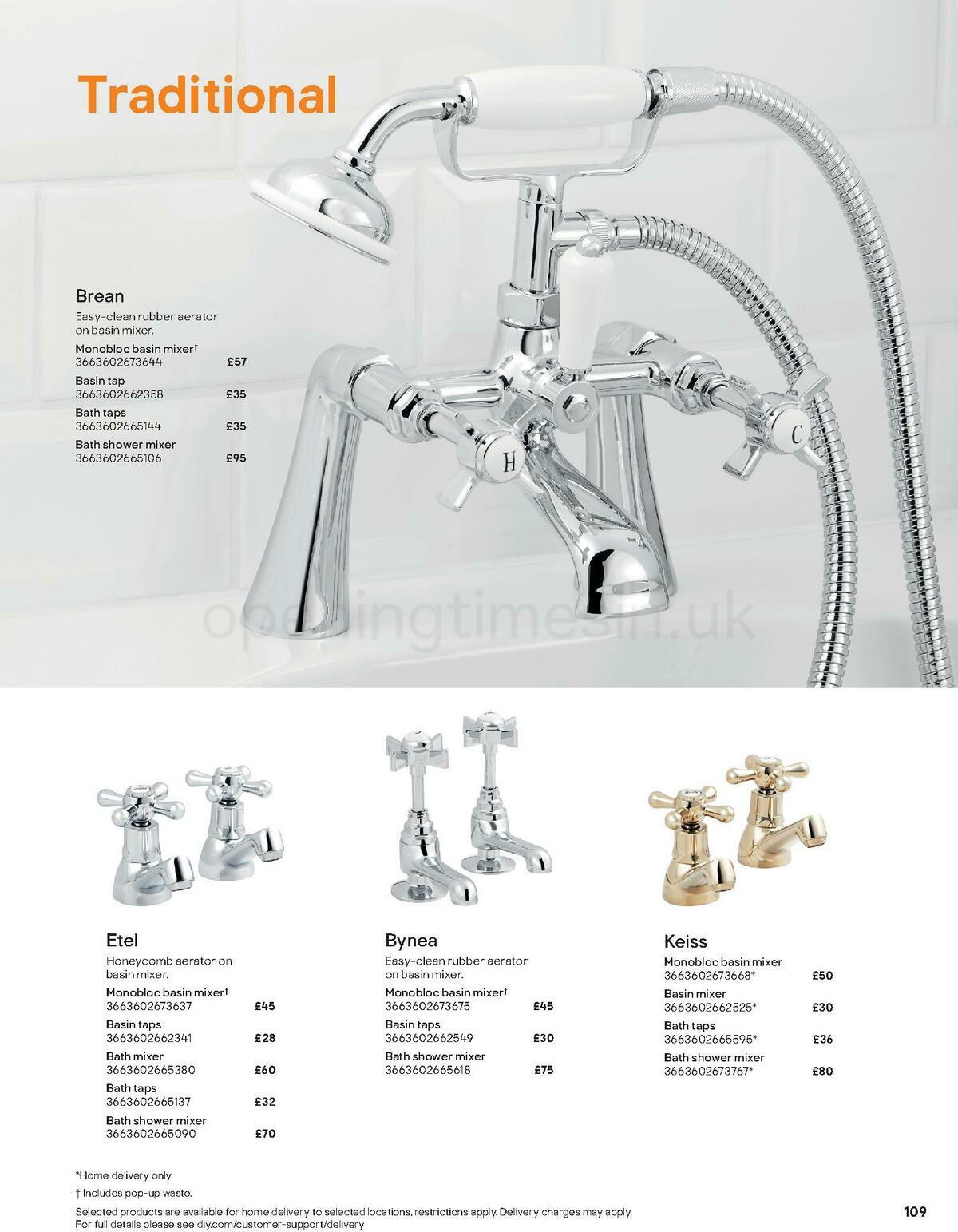 B&Q Bathroom Collections Offers from 1 May