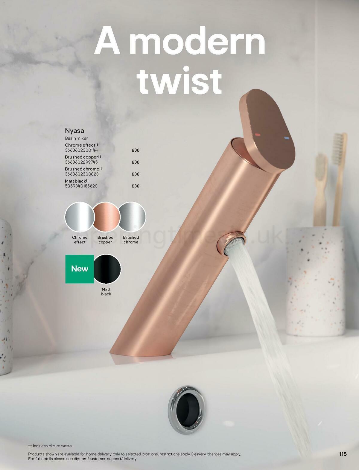 B&Q Bathroom Collections Offers from 1 May