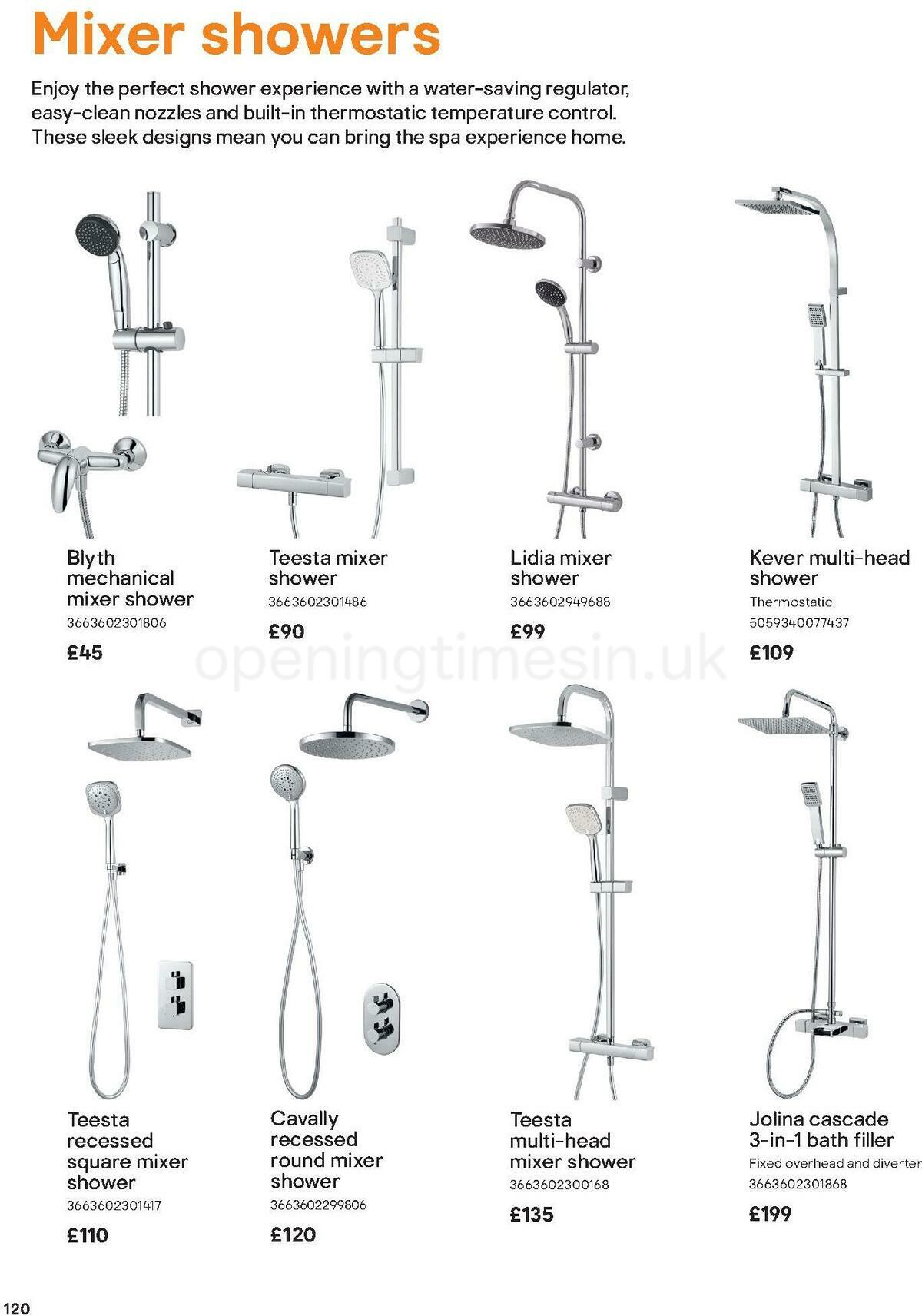 B&Q Bathroom Collections Offers from 1 May