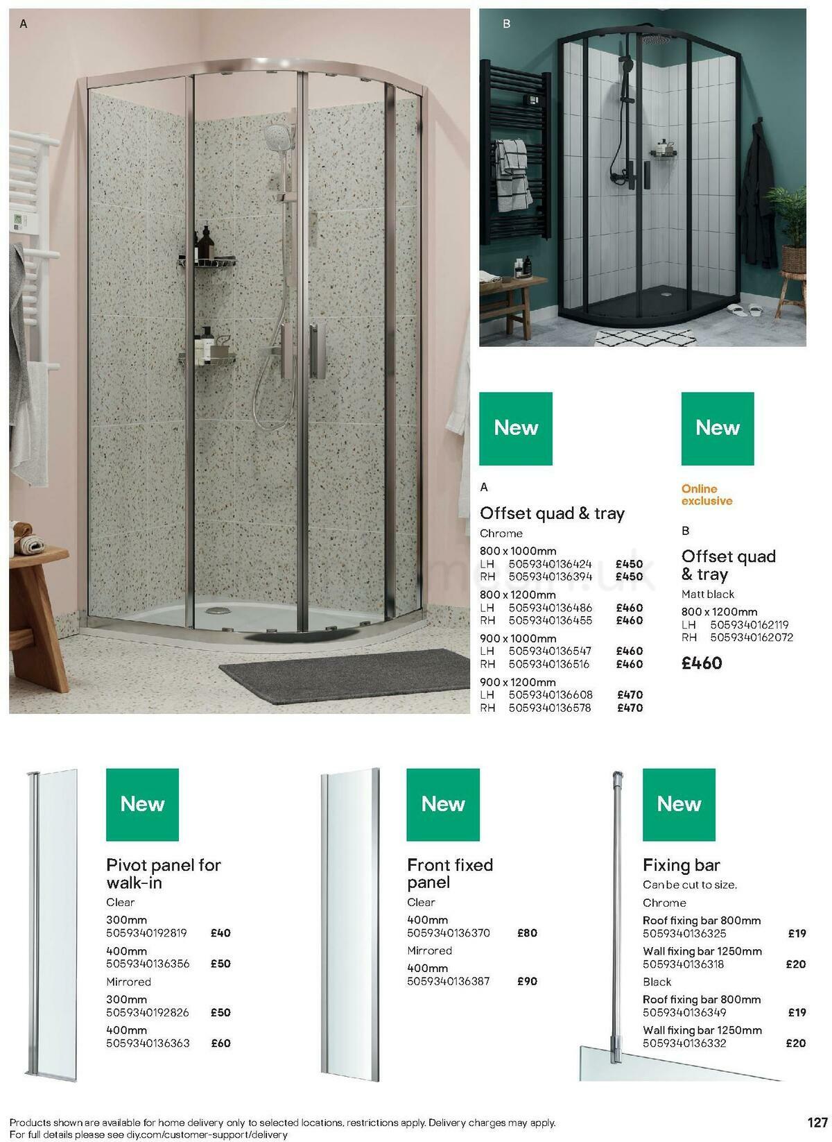 B&Q Bathroom Collections Offers from 1 May