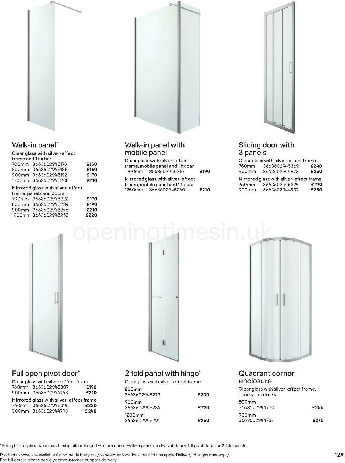 B&Q Bathroom Collections Offers from 1 May