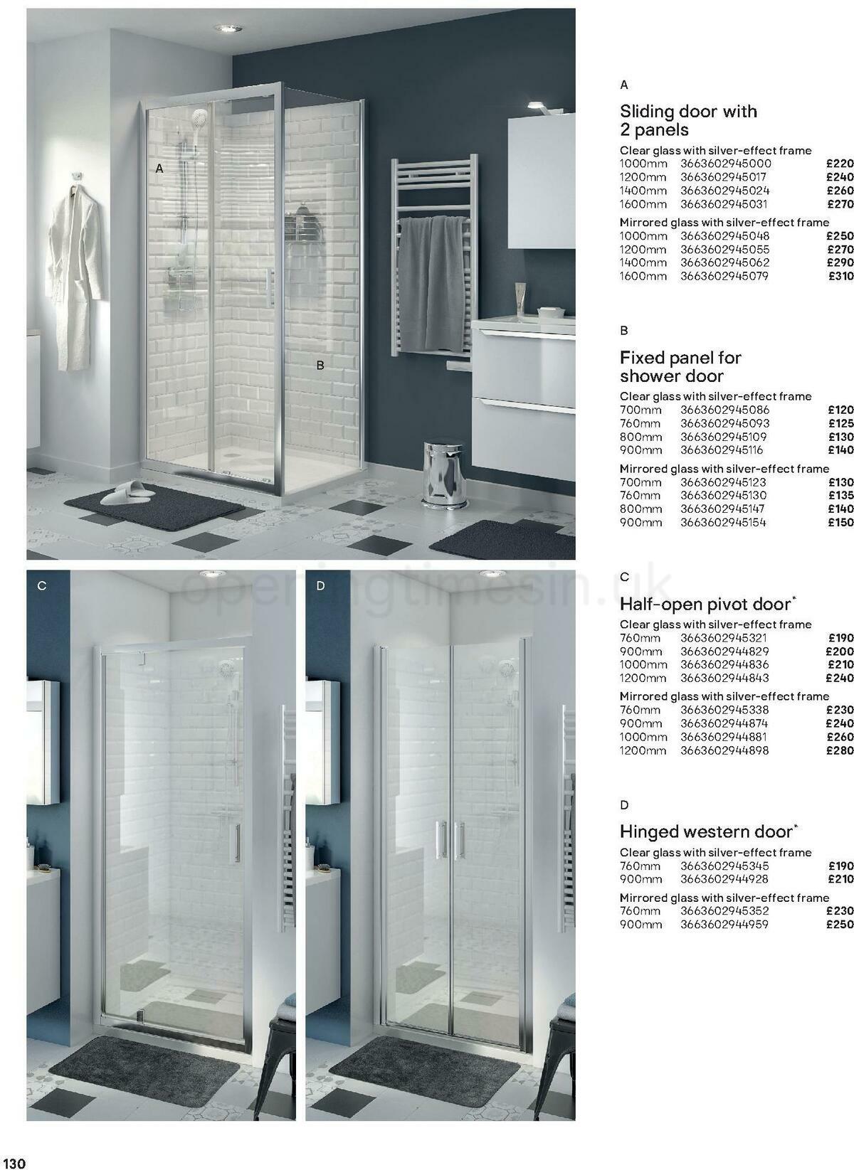 B&Q Bathroom Collections Offers from 1 May