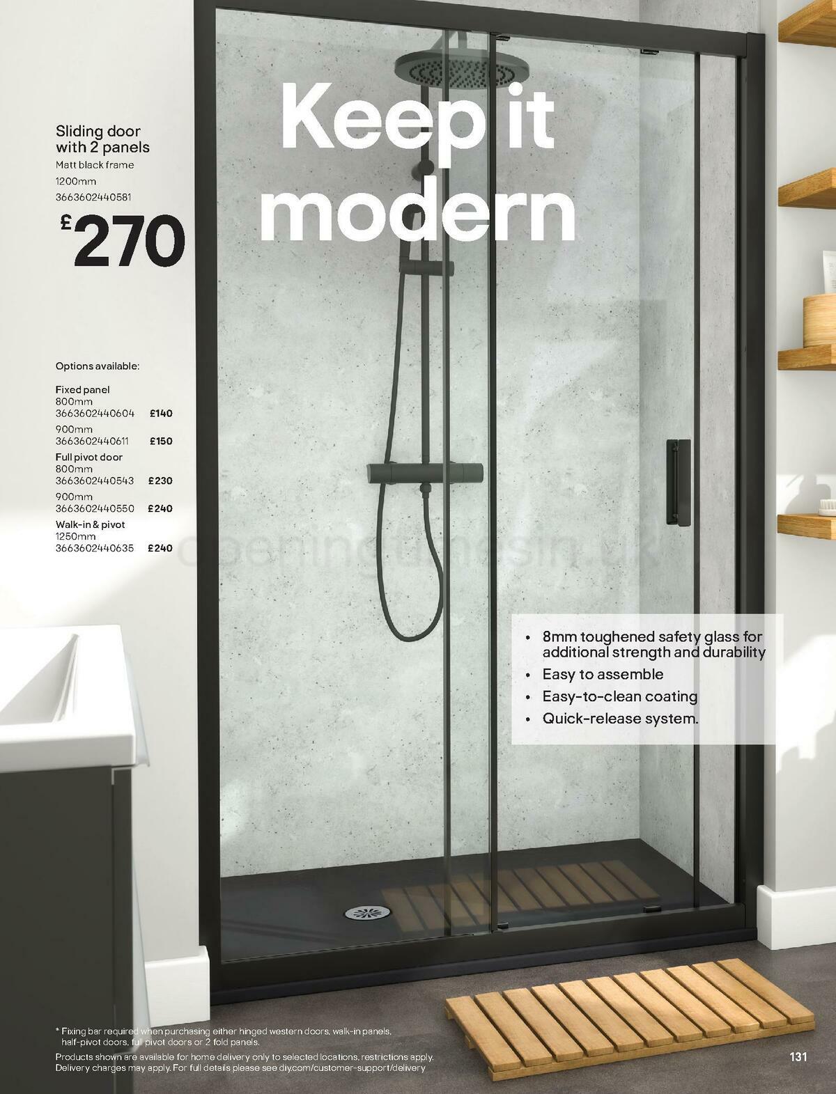 B&Q Bathroom Collections Offers from 1 May