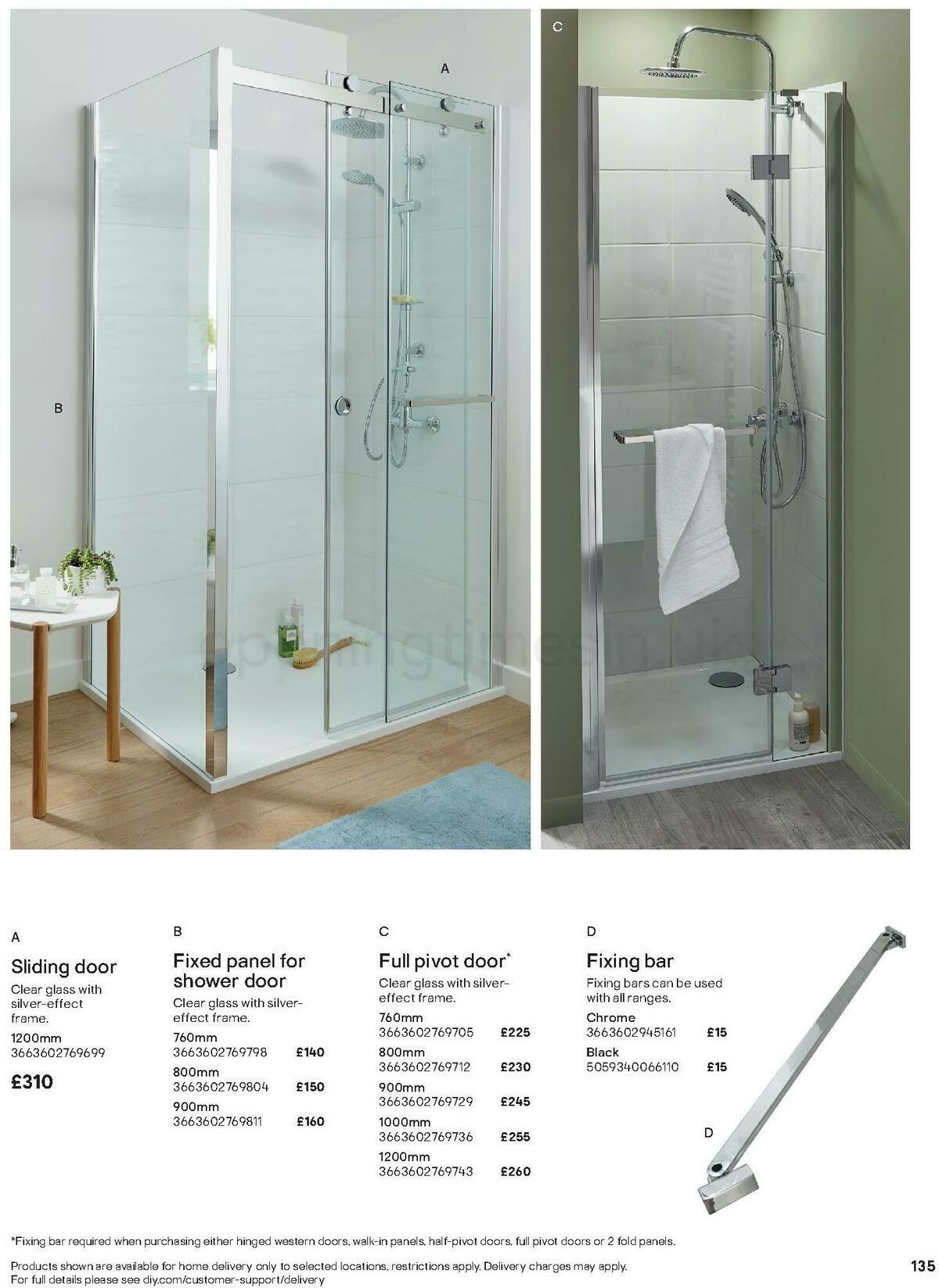B&Q Bathroom Collections Offers from 1 May