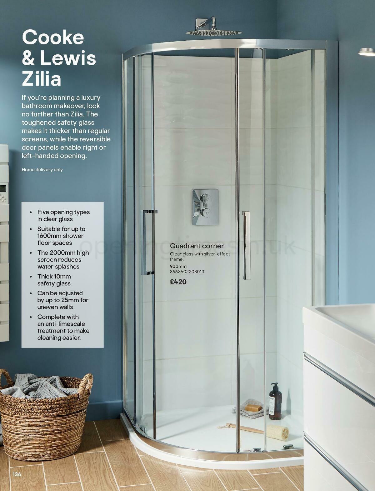 B&Q Bathroom Collections Offers from 1 May