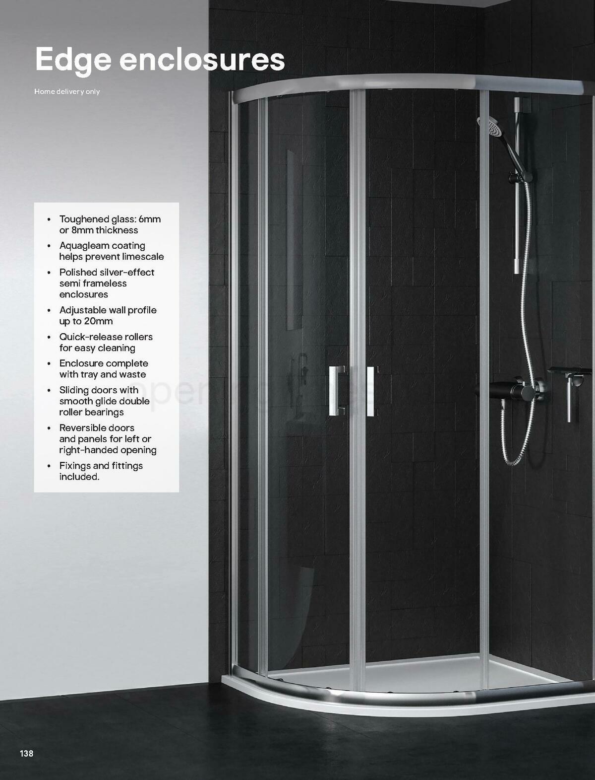 B&Q Bathroom Collections Offers from 1 May