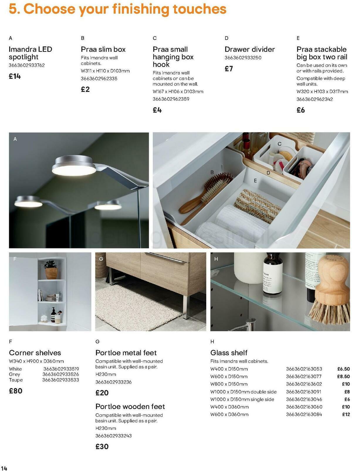 B&Q Bathroom Collections Offers from 1 May
