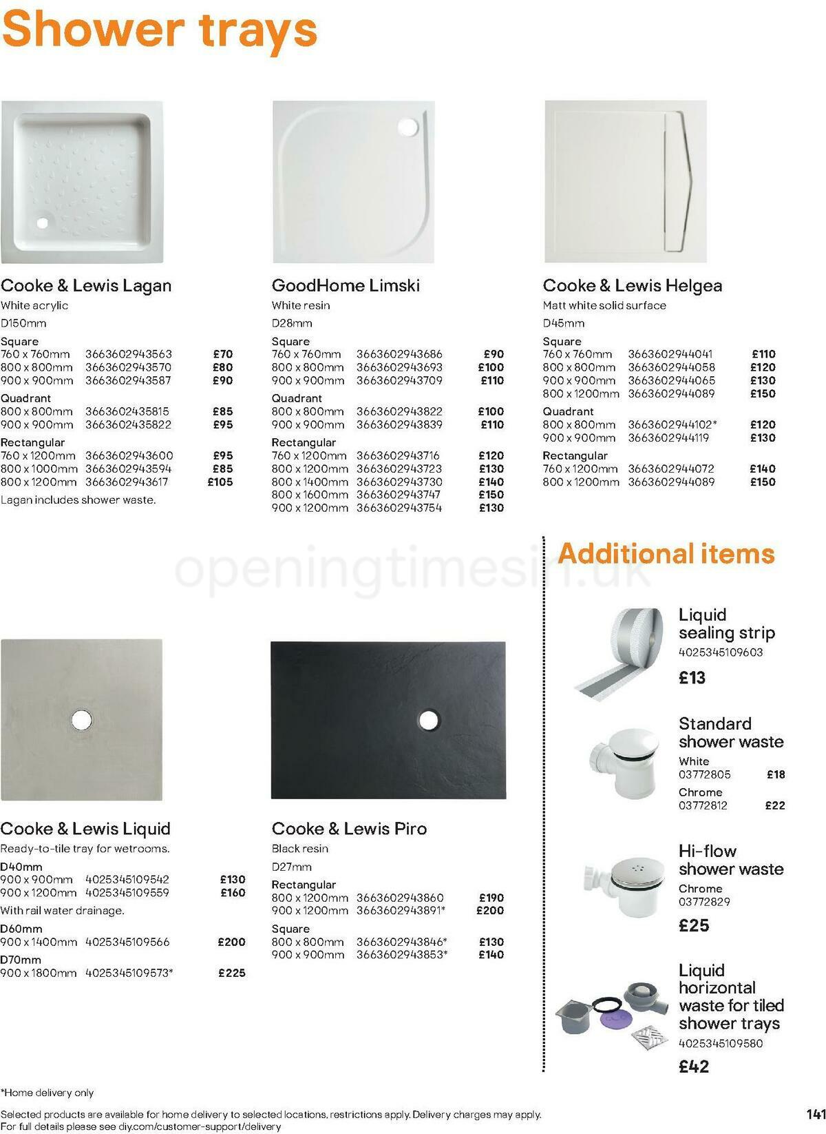 B&Q Bathroom Collections Offers from 1 May