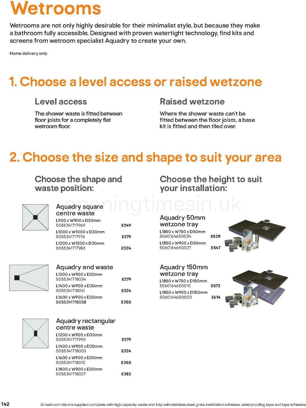 B&Q Bathroom Collections Offers from 1 May