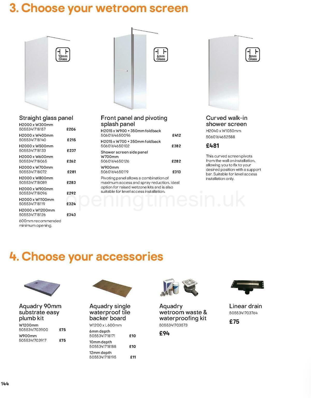 B&Q Bathroom Collections Offers from 1 May