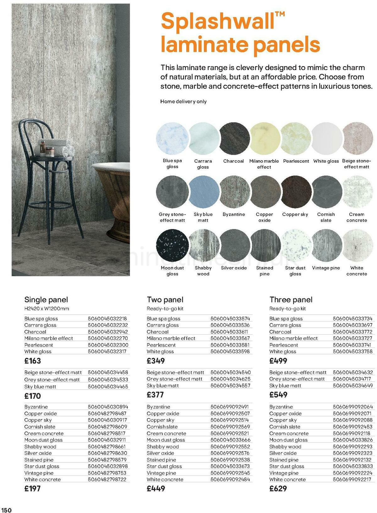 B&Q Bathroom Collections Offers from 1 May