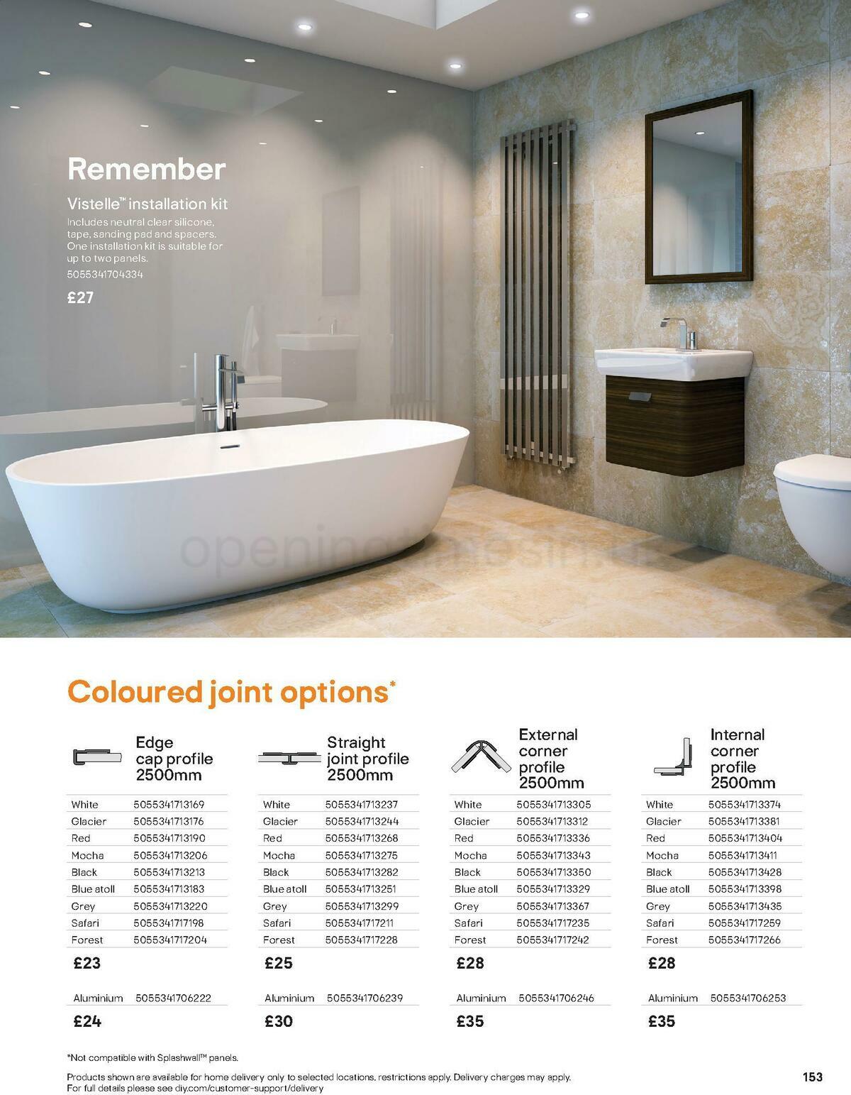 B&Q Bathroom Collections Offers from 1 May