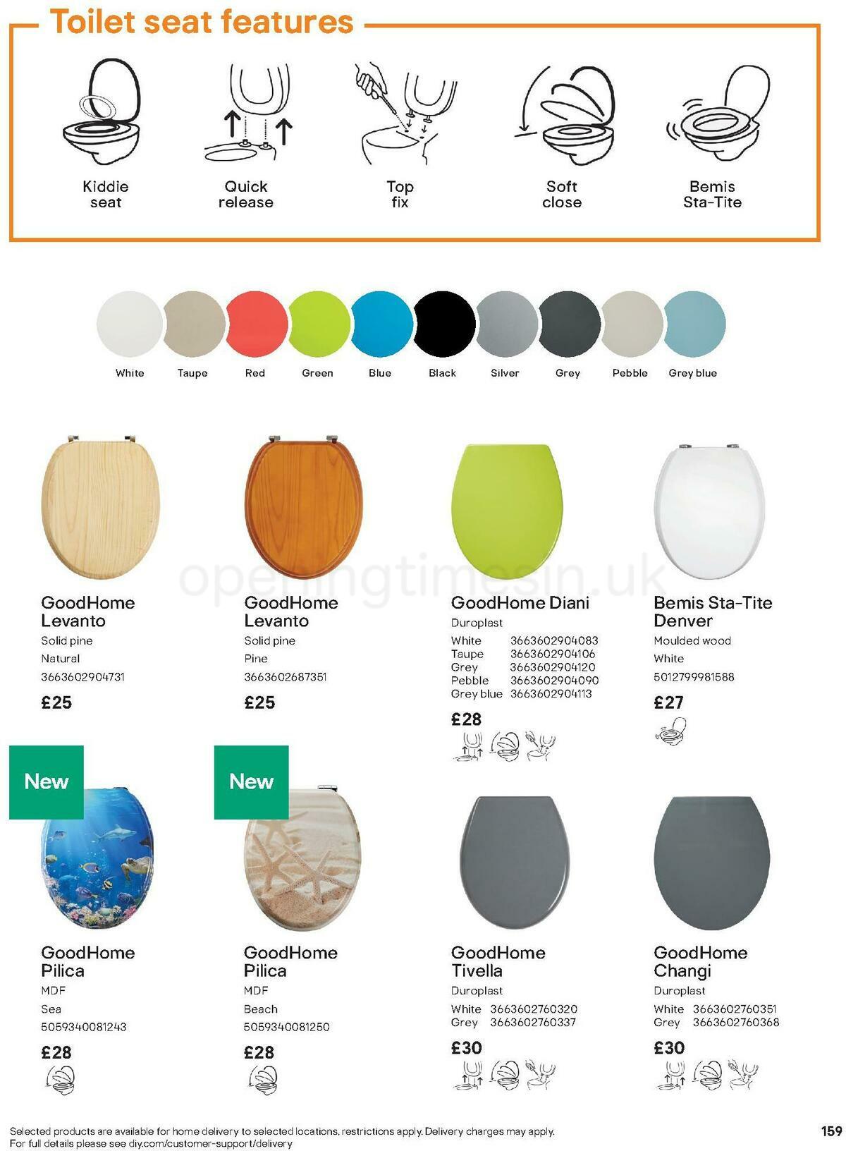 B&Q Bathroom Collections Offers from 1 May