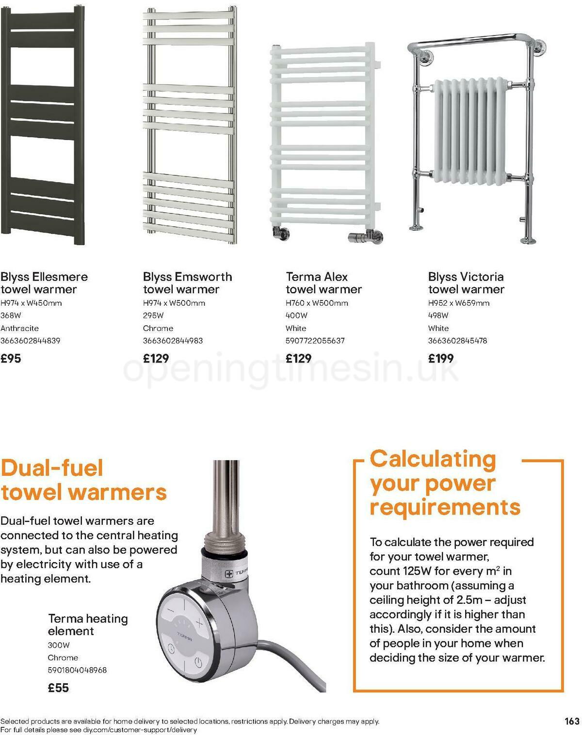 B&Q Bathroom Collections Offers from 1 May