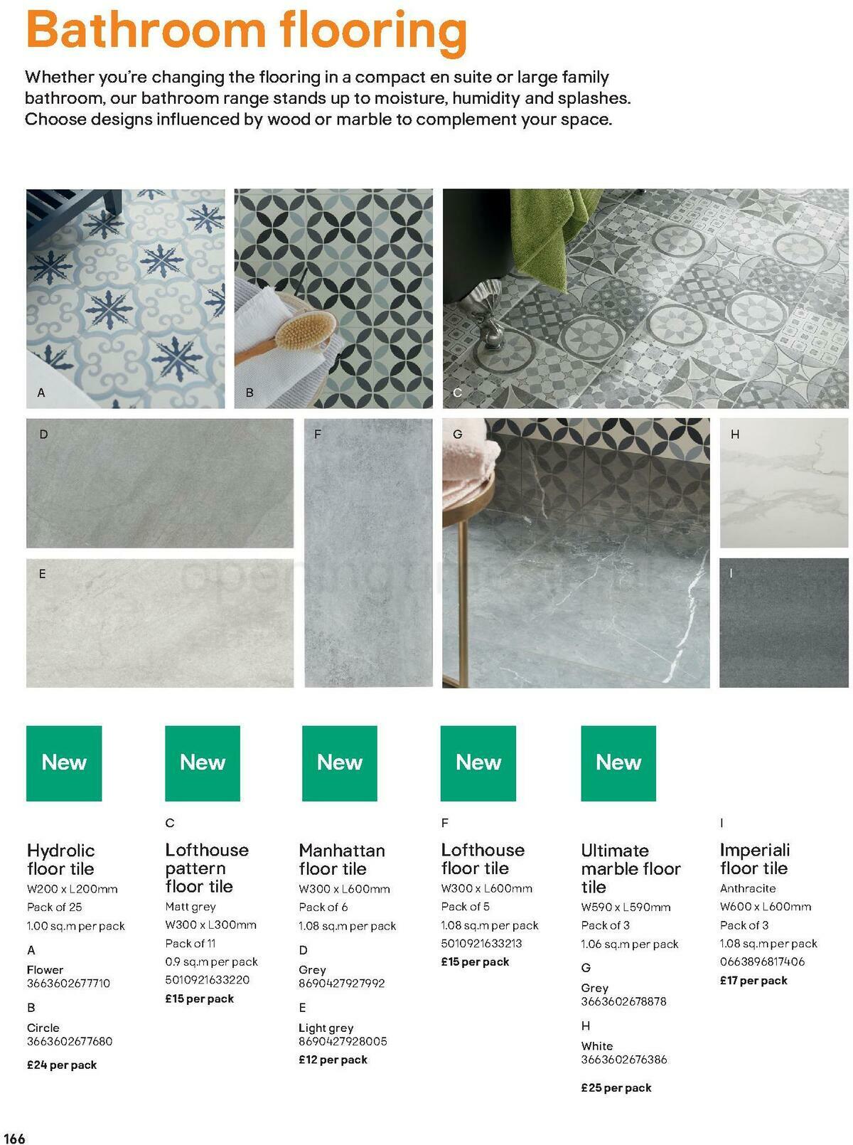 B&Q Bathroom Collections Offers from 1 May