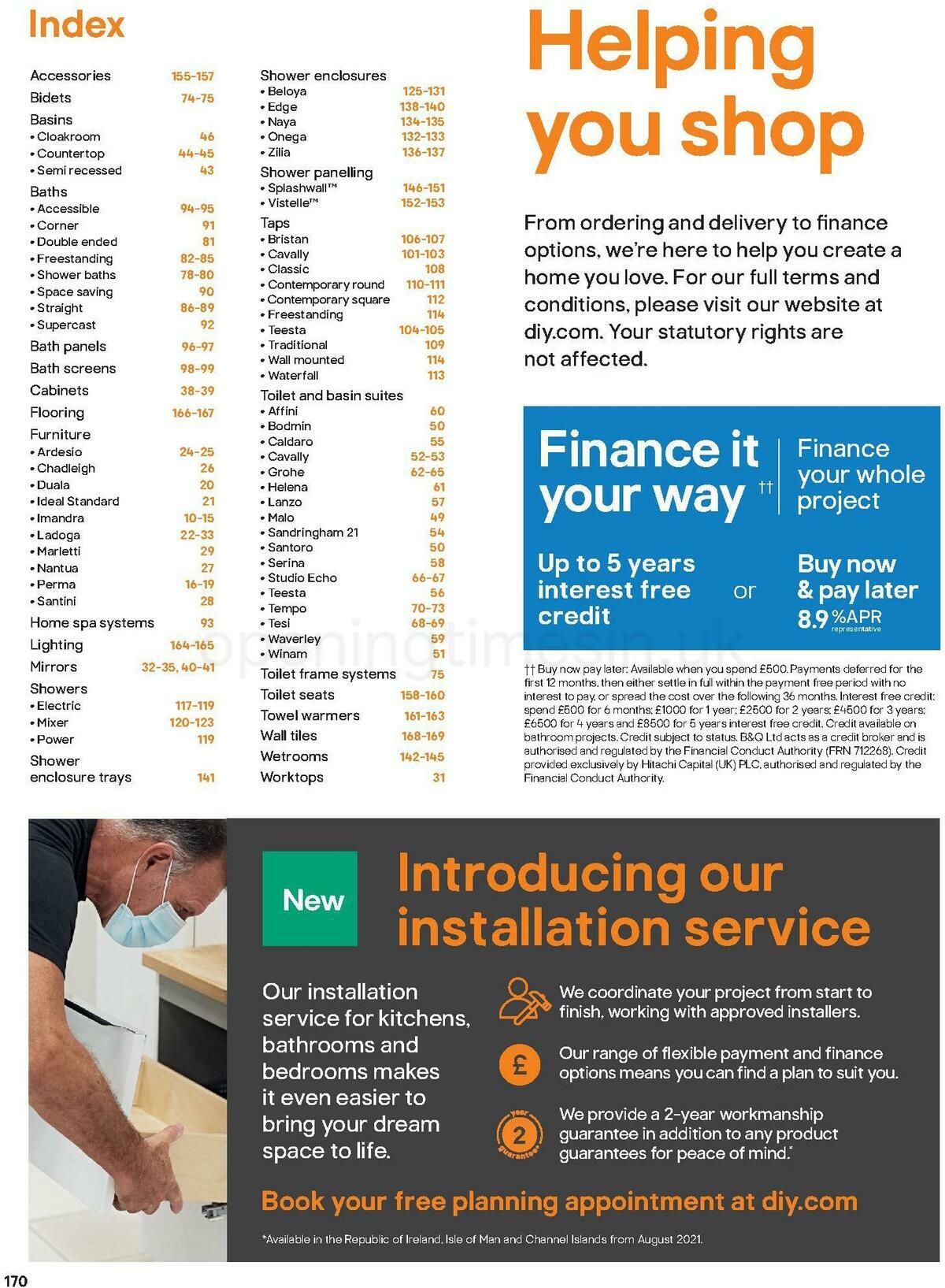 B&Q Bathroom Collections Offers from 1 May