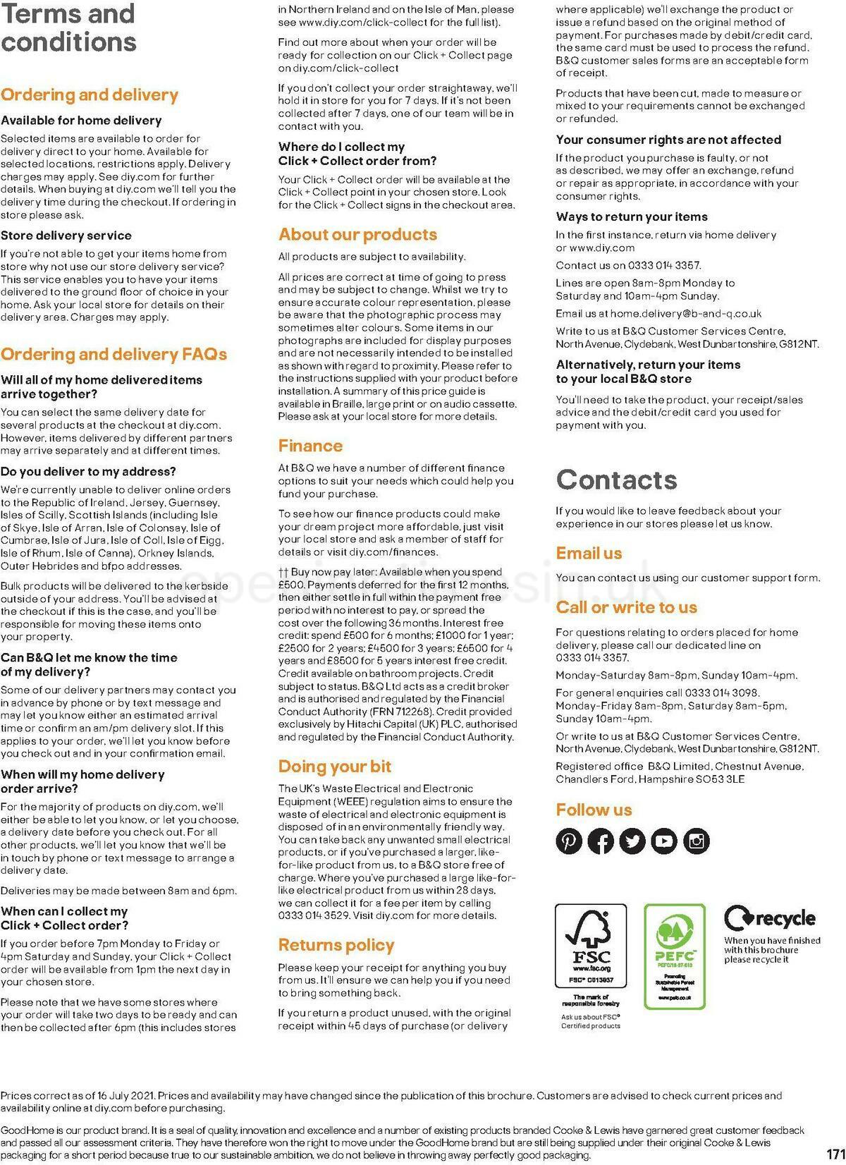 B&Q Bathroom Collections Offers from 1 May