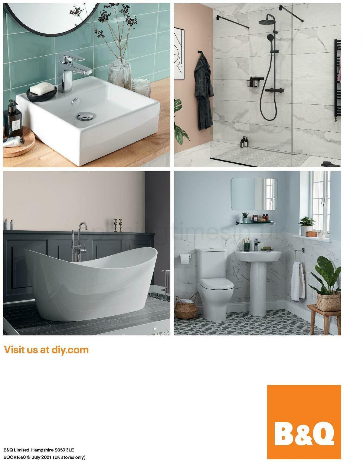 B&Q Bathroom Collections Offers from 1 May