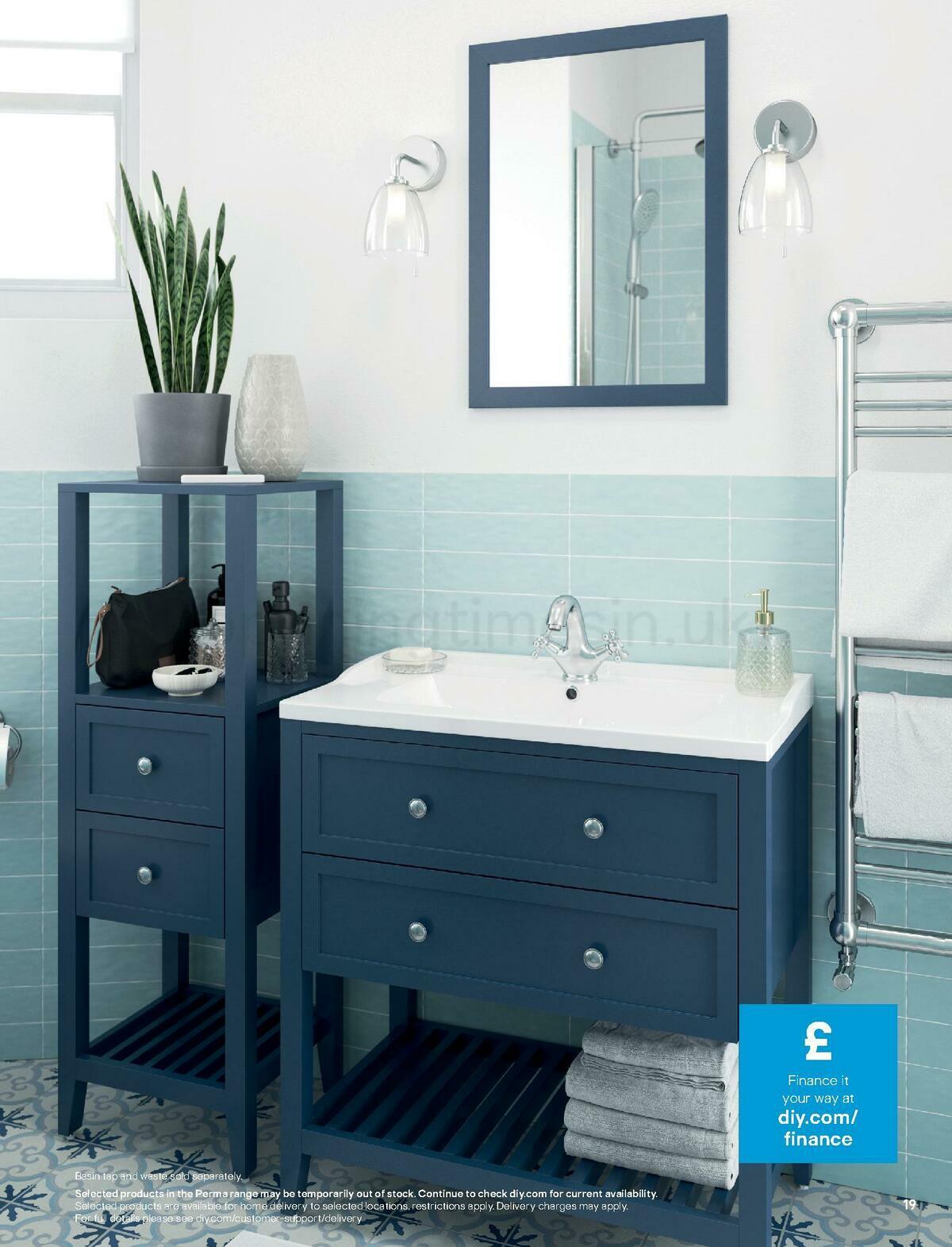 B&Q Bathroom Collections Offers from 1 May