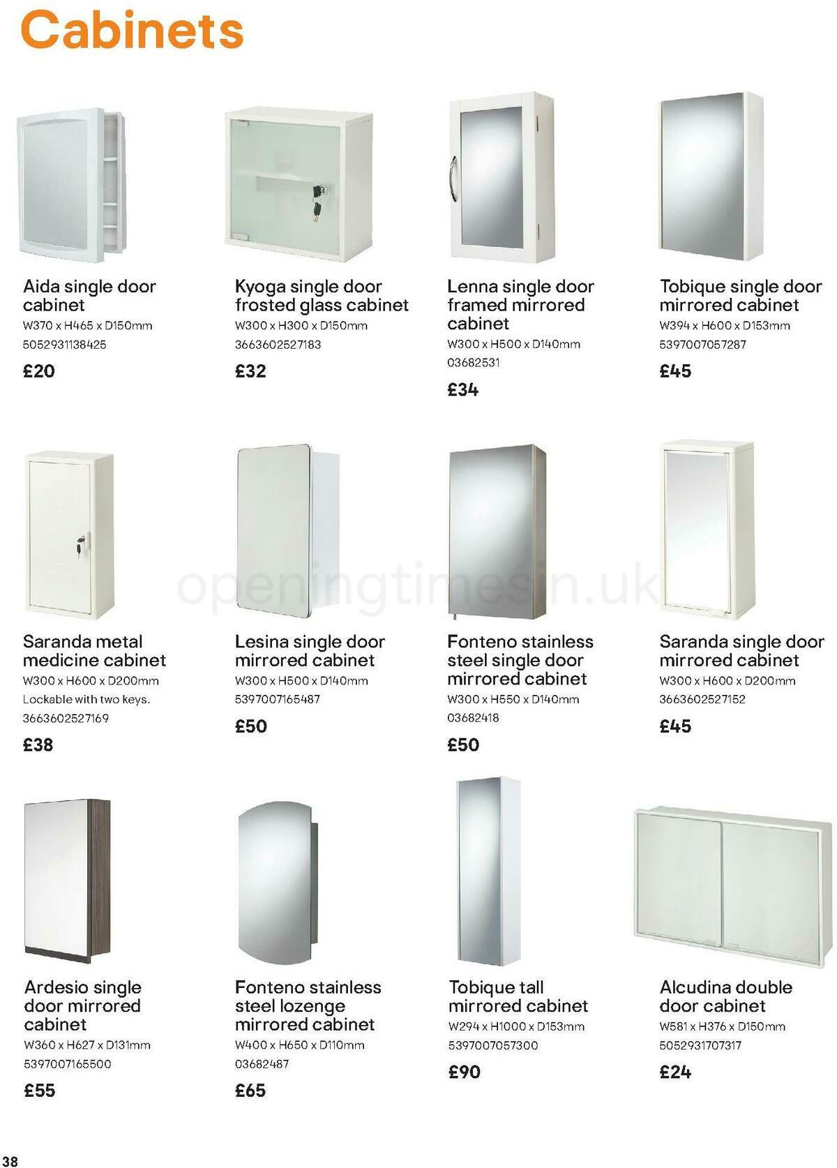 B&Q Bathroom Collections Offers from 1 May