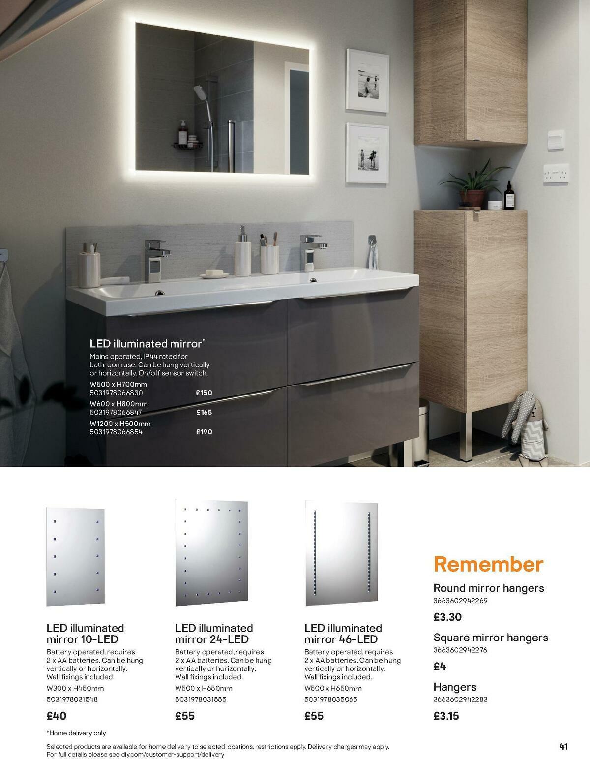 B&Q Bathroom Collections Offers from 1 May