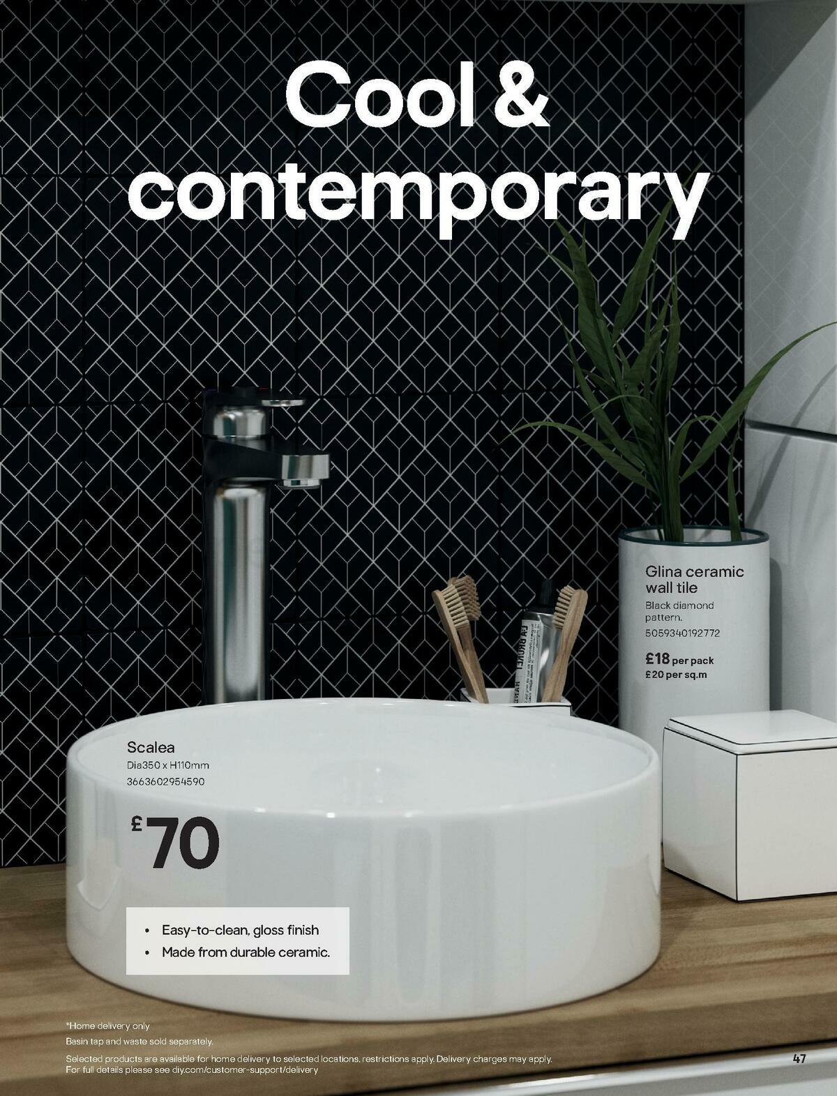 B&Q Bathroom Collections Offers from 1 May