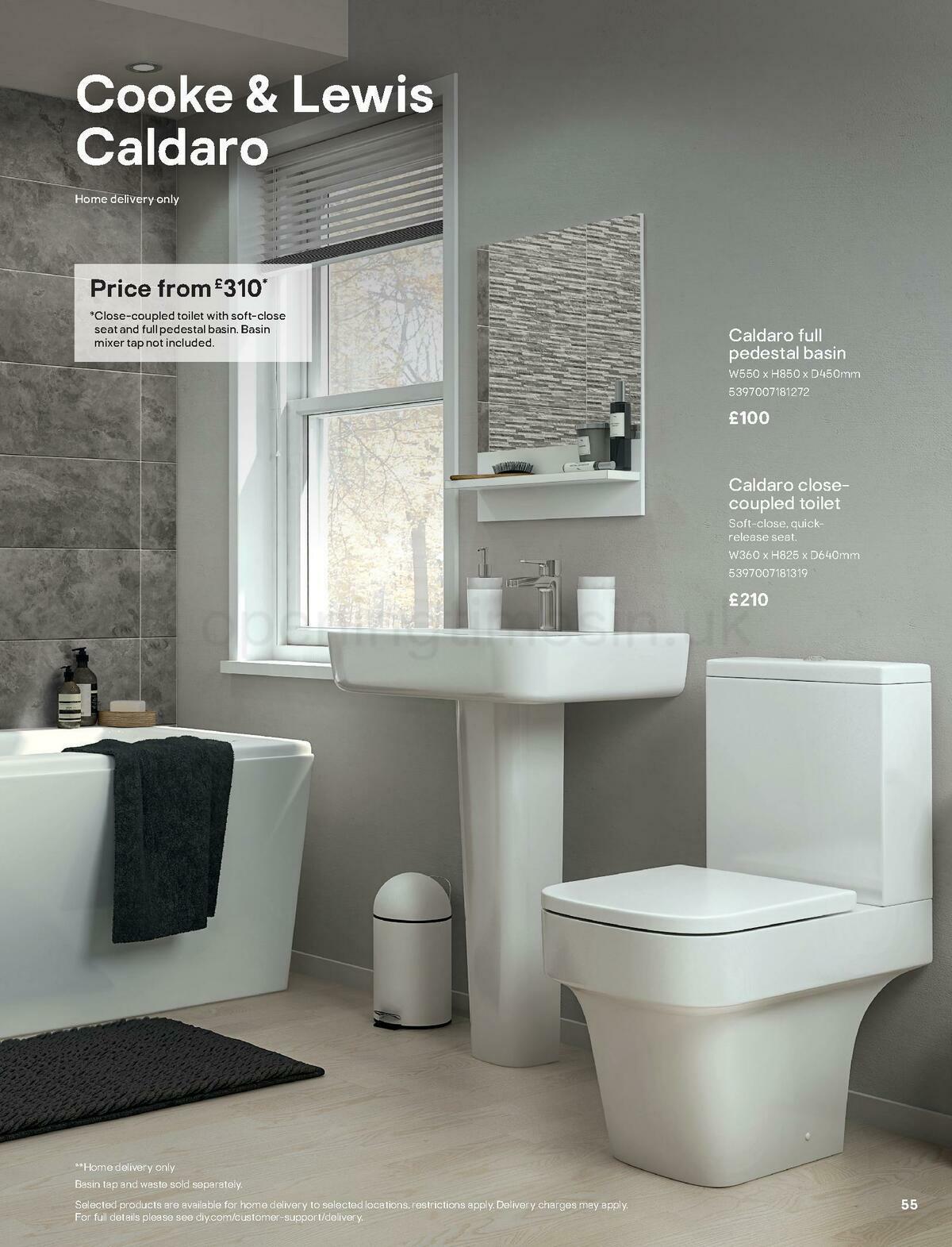 B&Q Bathroom Collections Offers from 1 May