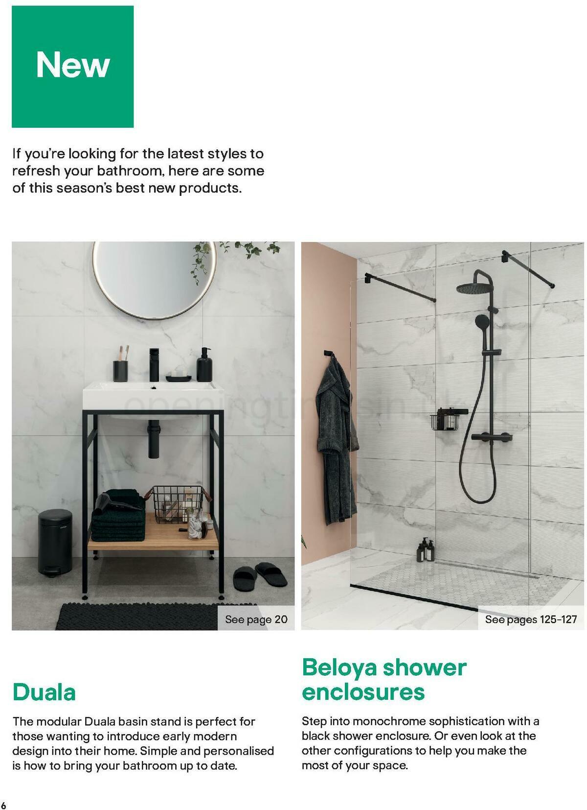 B&Q Bathroom Collections Offers from 1 May