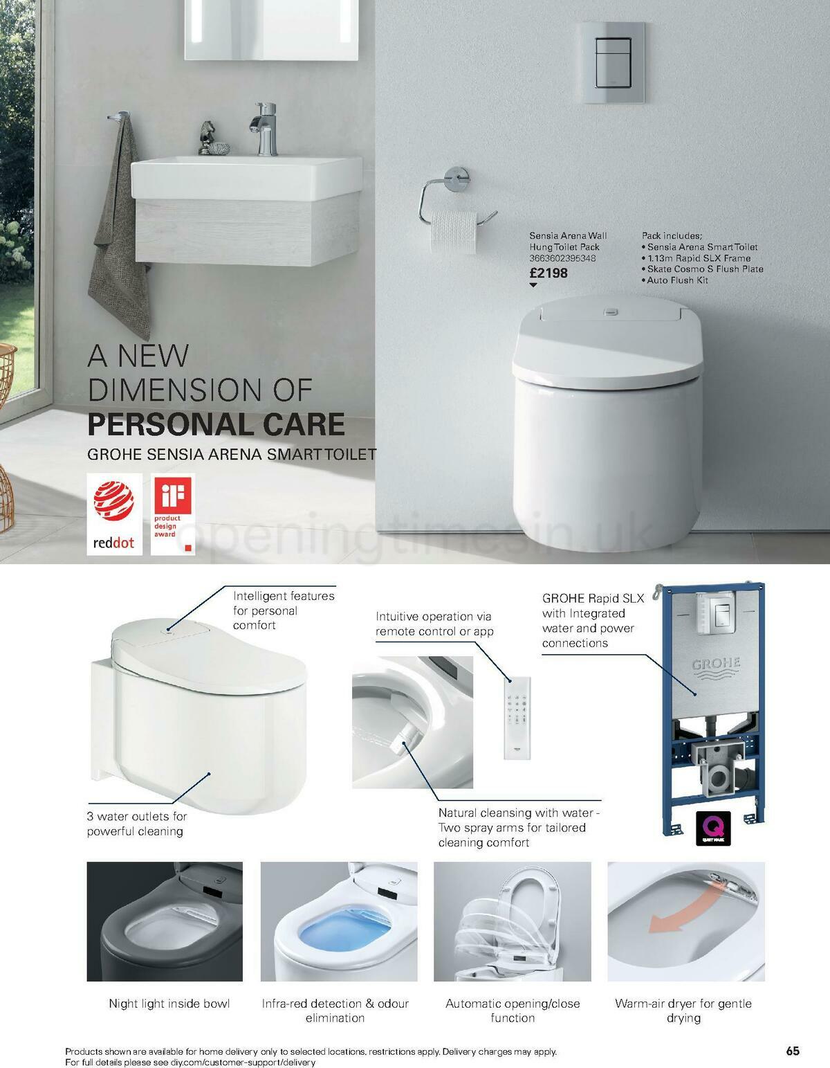 B&Q Bathroom Collections Offers from 1 May