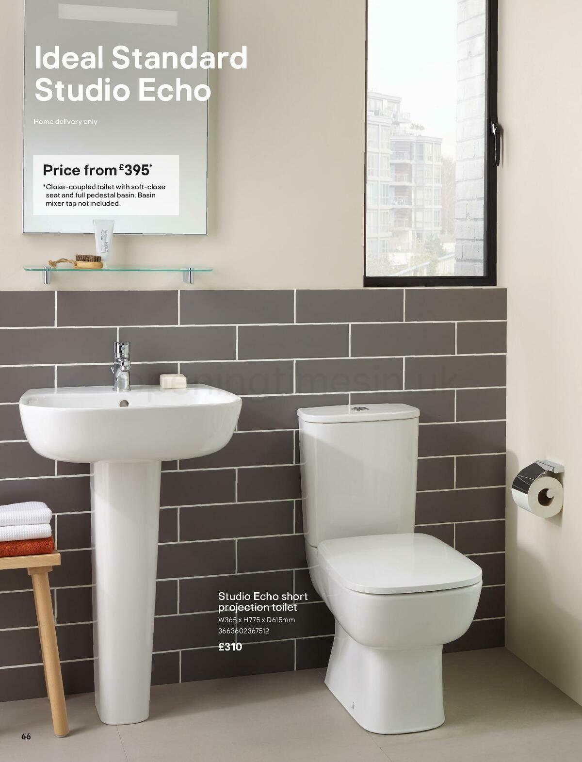 B&Q Bathroom Collections Offers from 1 May