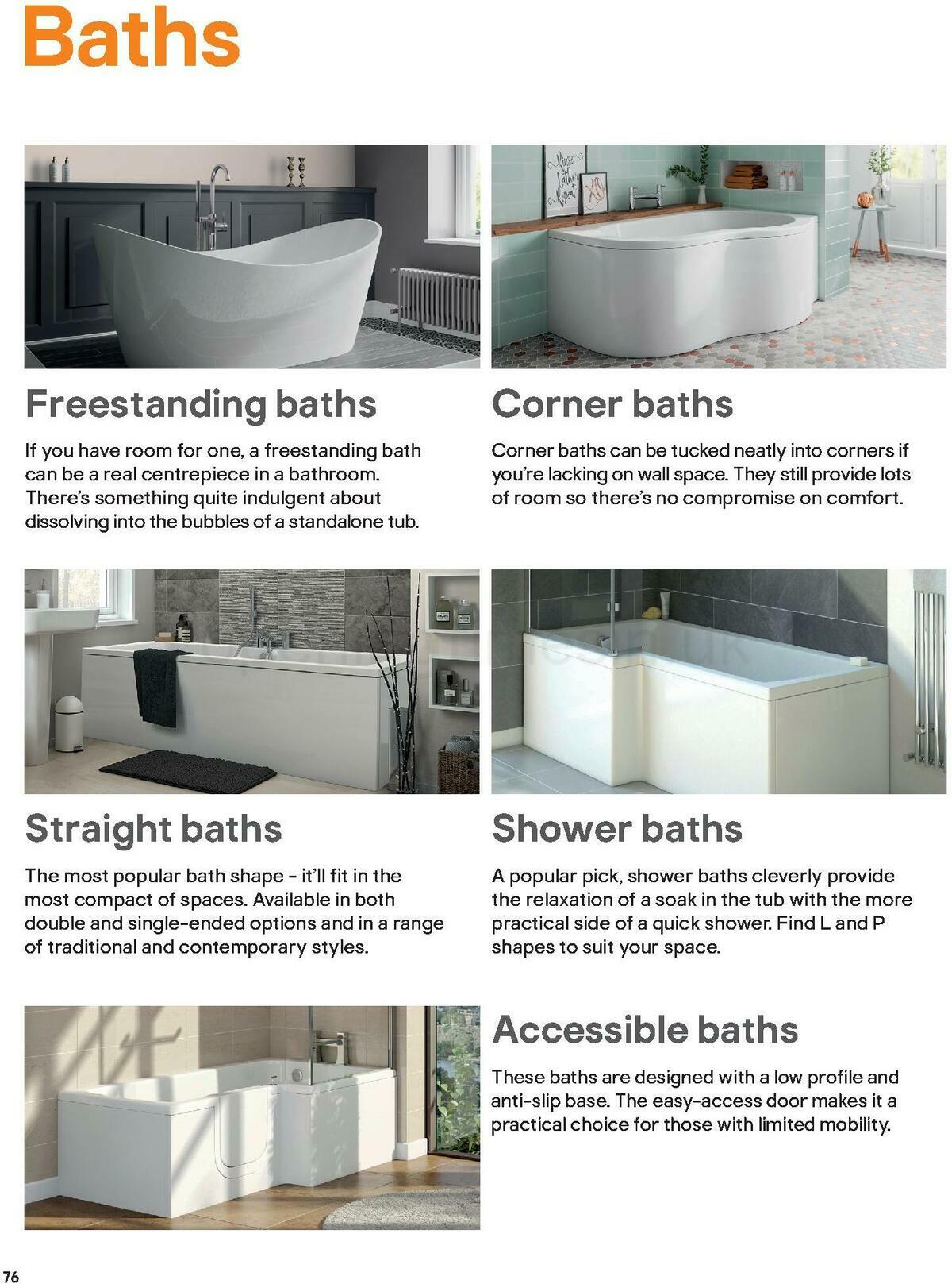B&Q Bathroom Collections Offers from 1 May