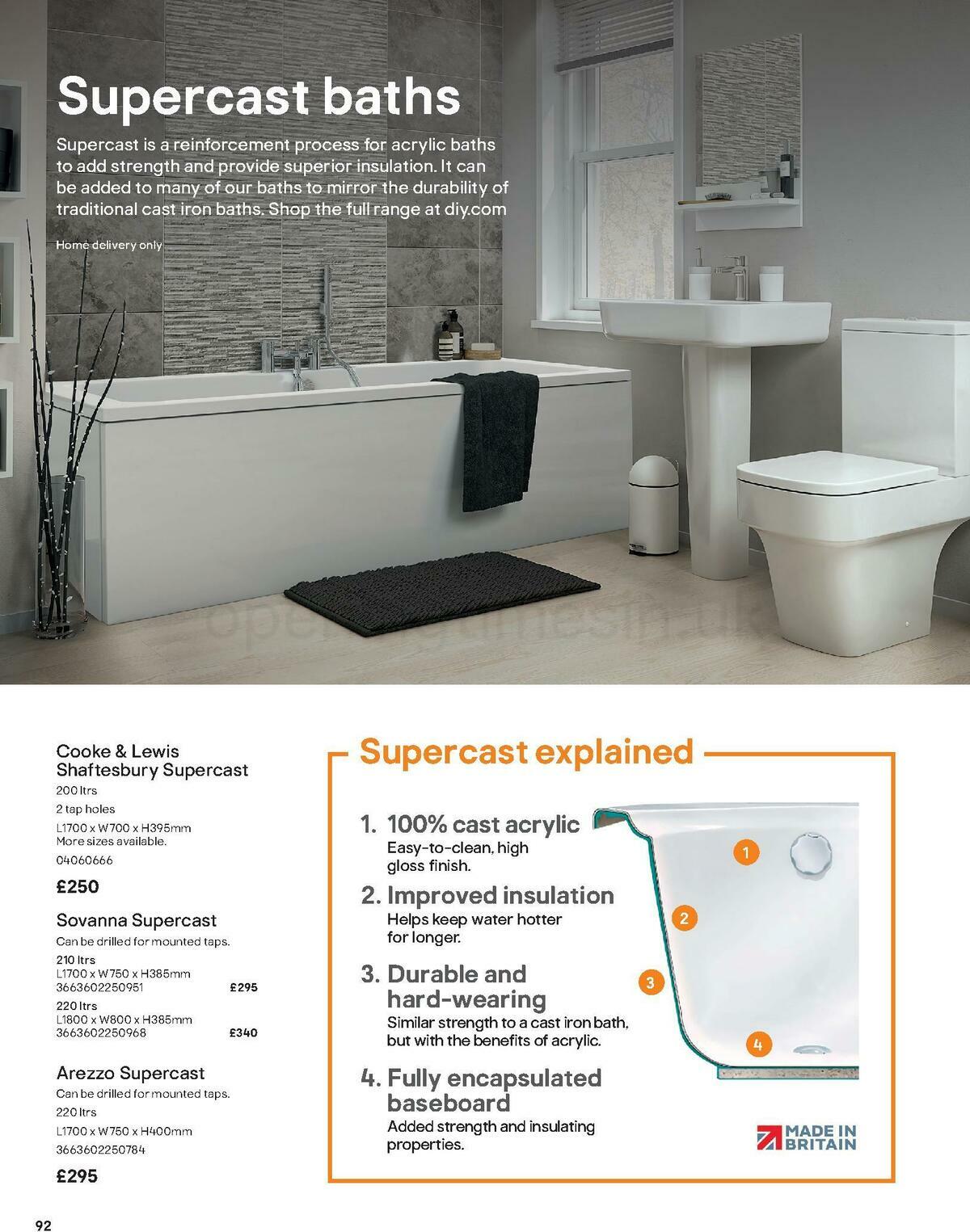 B&Q Bathroom Collections Offers from 1 May