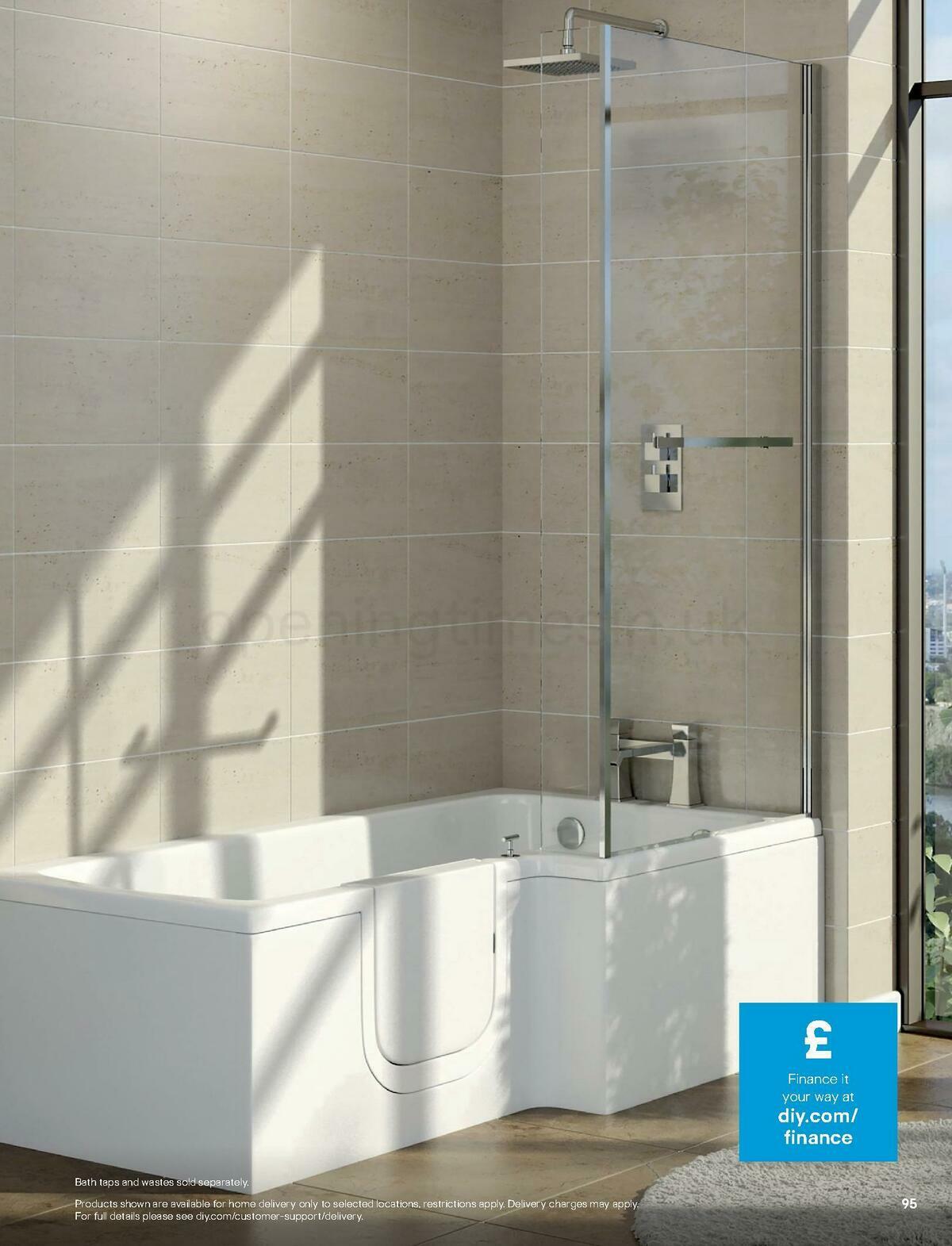 B&Q Bathroom Collections Offers from 1 May