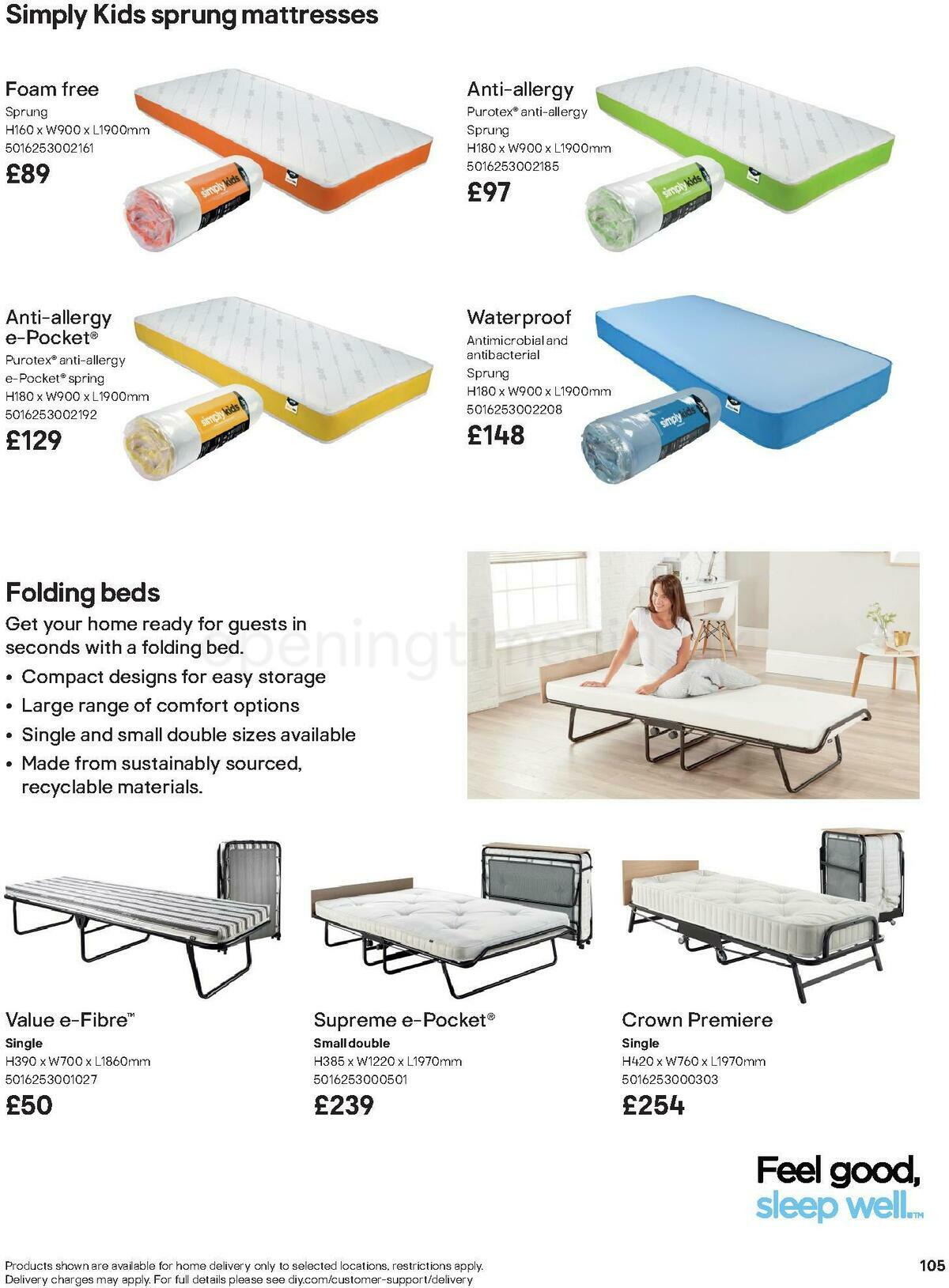 B&Q Indoor Furniture Offers from 1 September