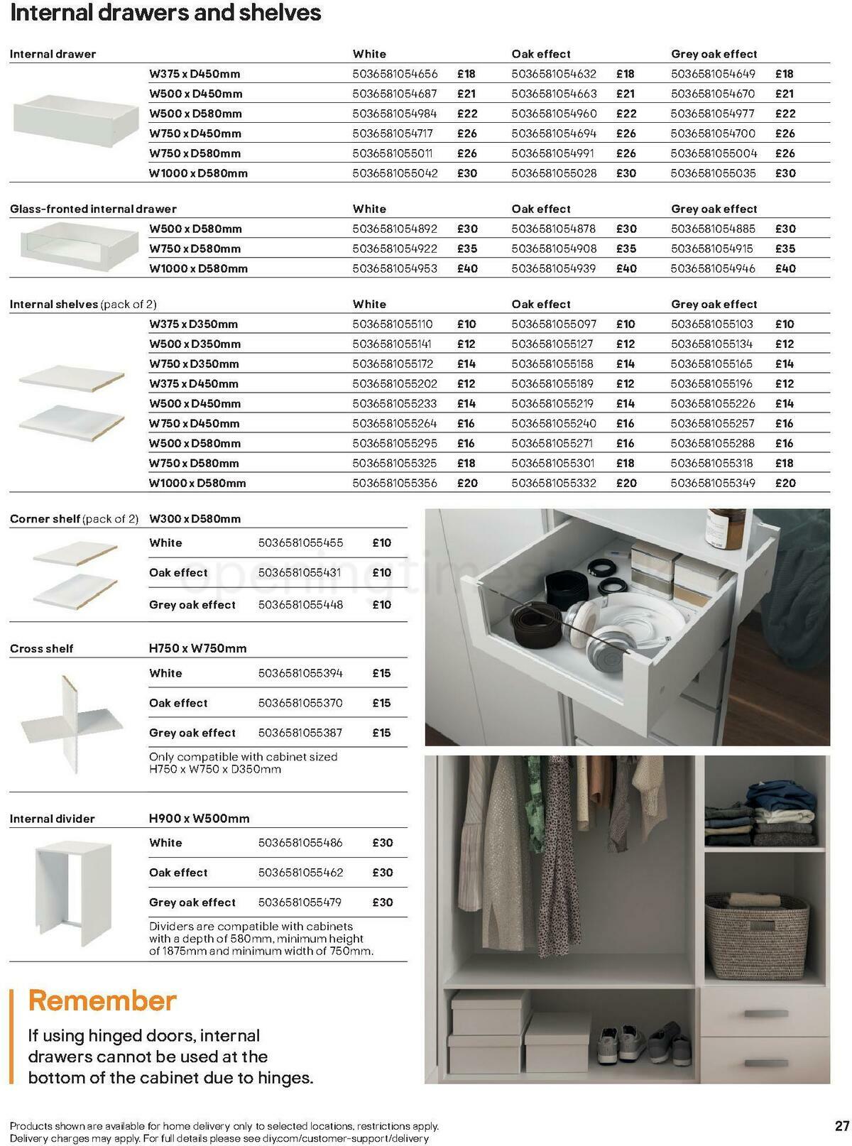 B&Q Indoor Furniture Offers from 1 September