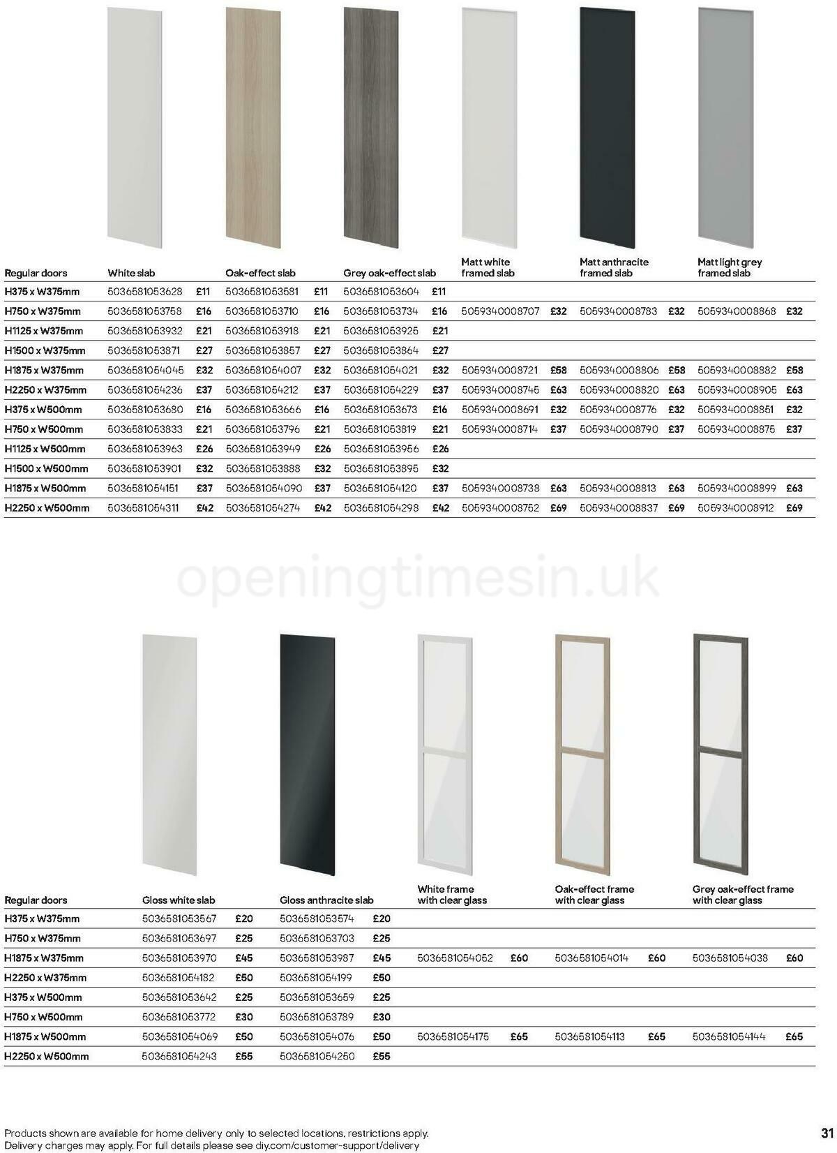 B&Q Indoor Furniture Offers from 1 September