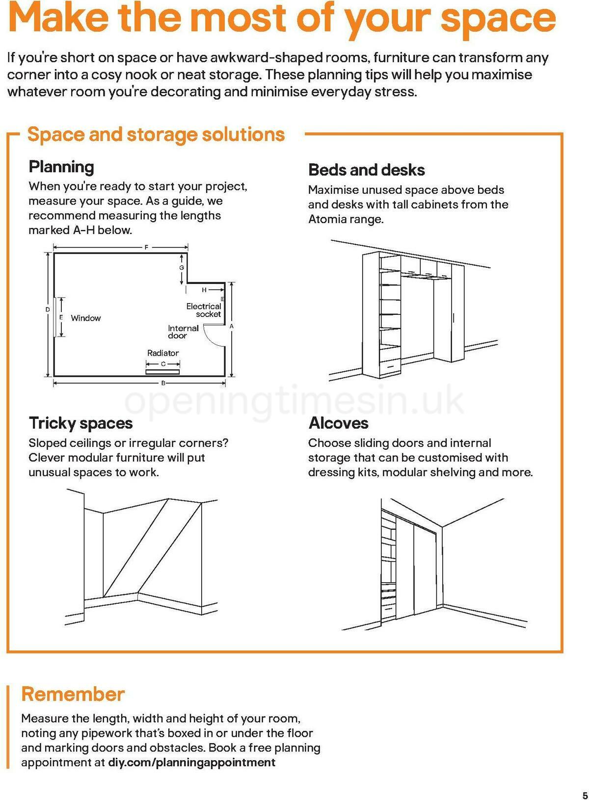 B&Q Indoor Furniture Offers from 1 September