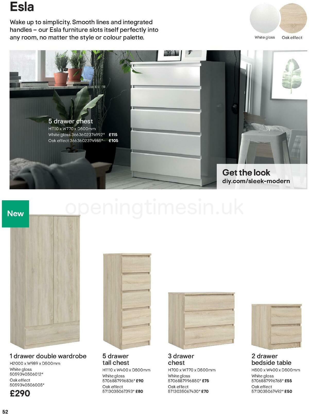 B&Q Indoor Furniture Offers from 1 September