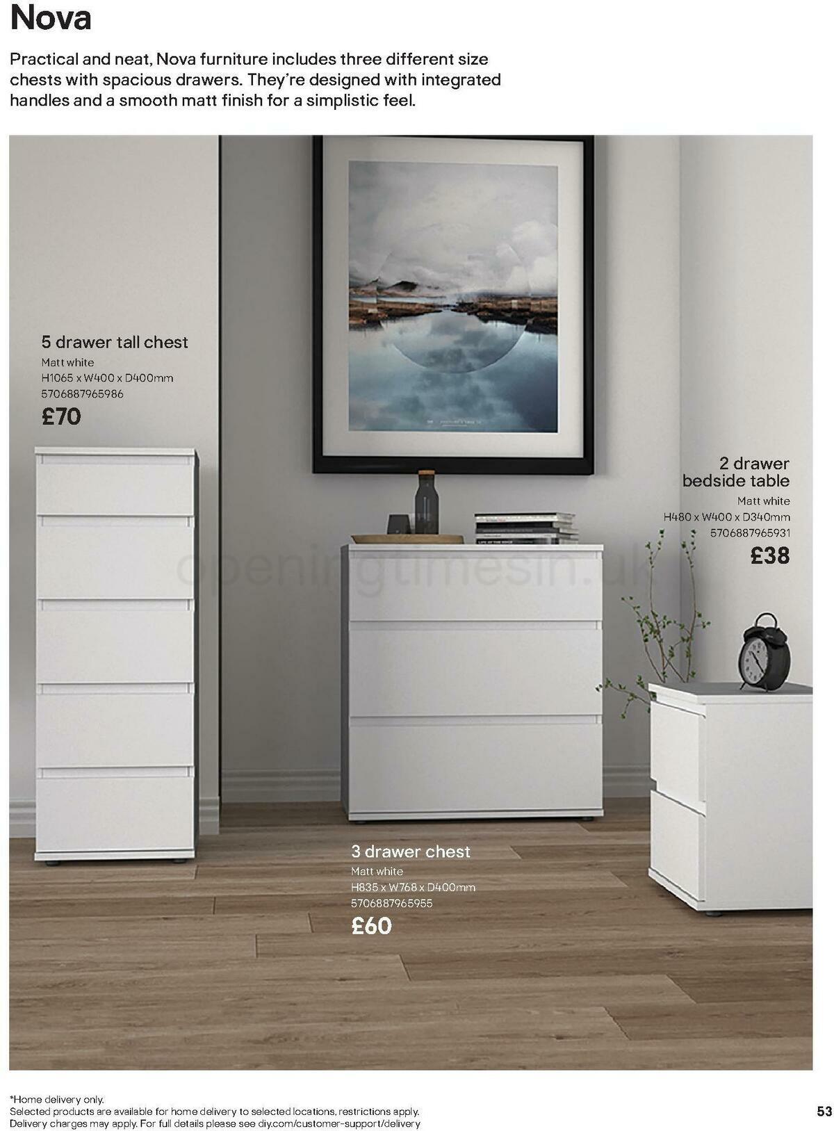 B&Q Indoor Furniture Offers from 1 September