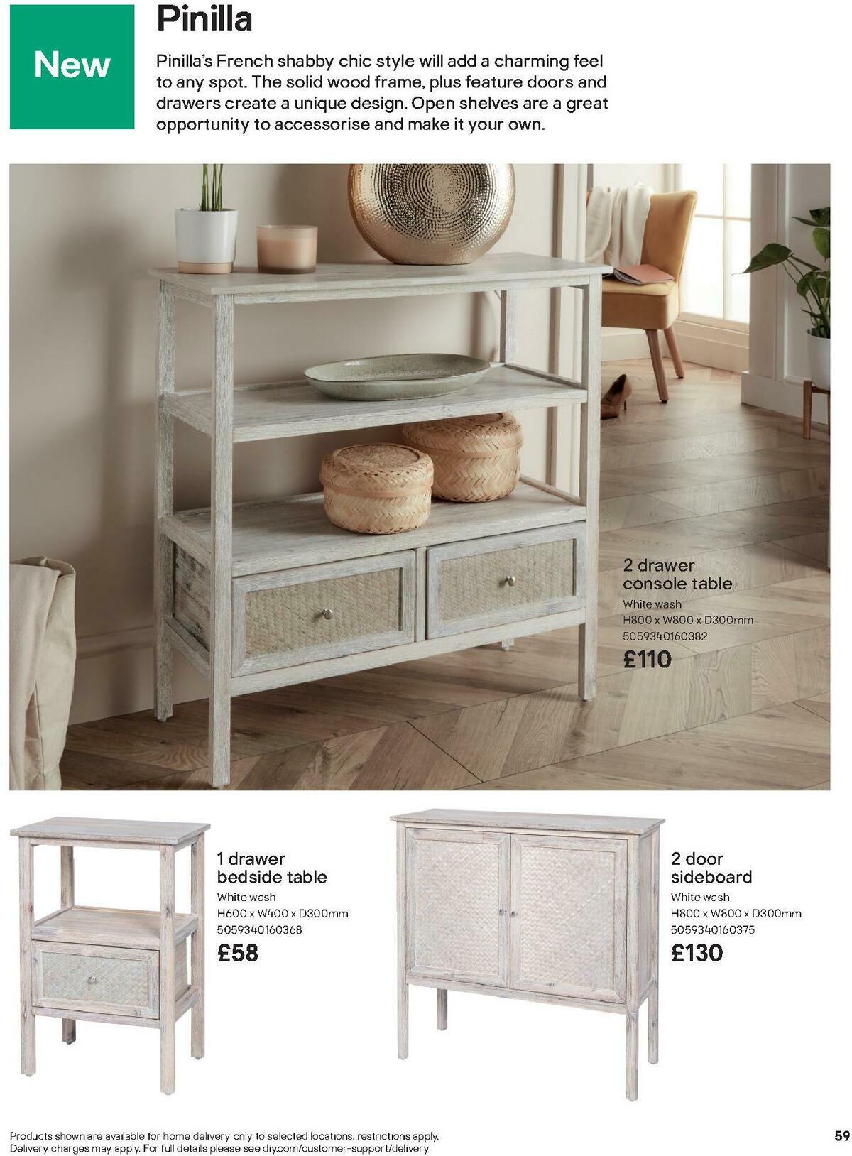 B&Q Indoor Furniture Offers from 1 September