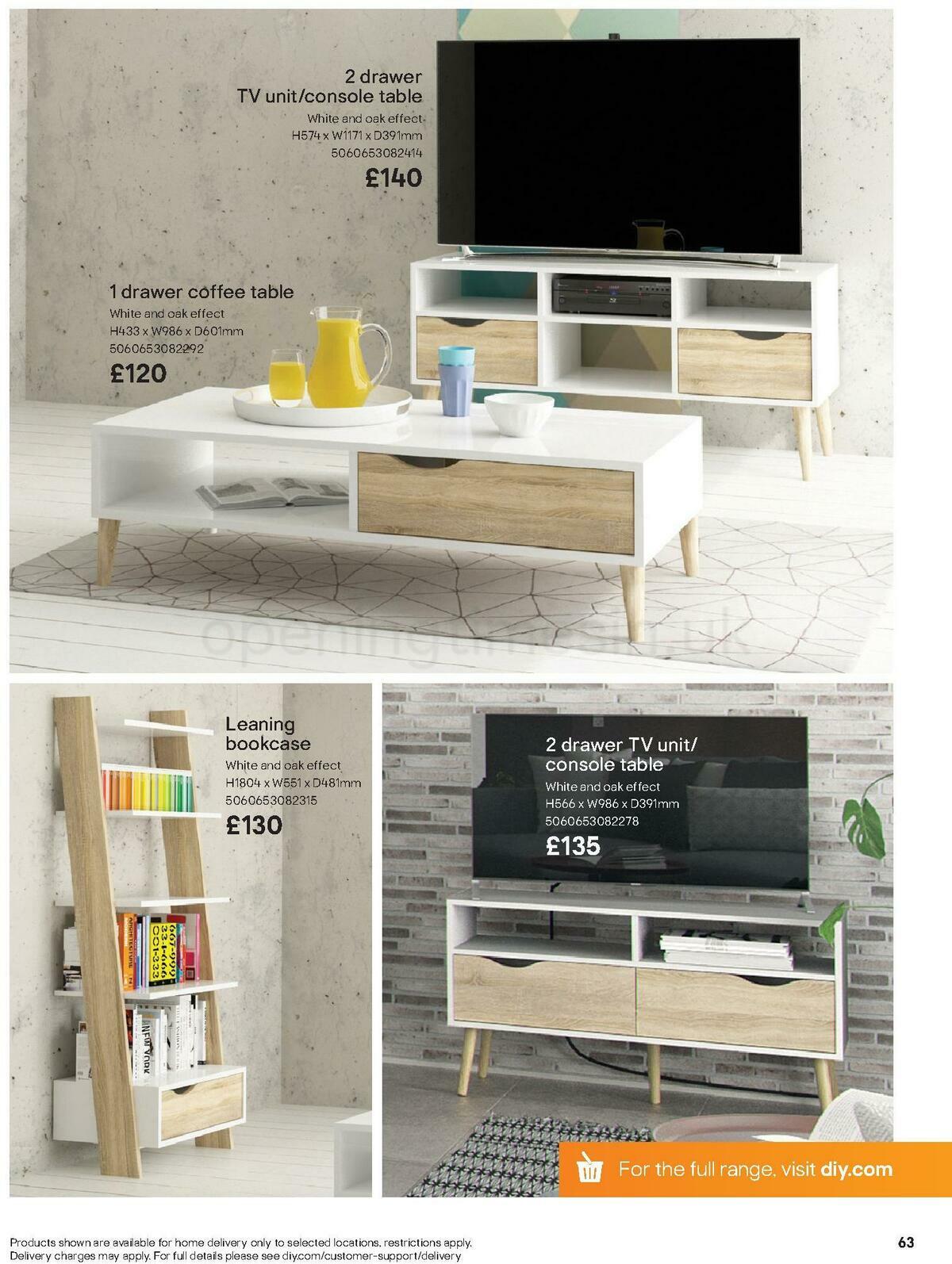 B&Q Indoor Furniture Offers from 1 September