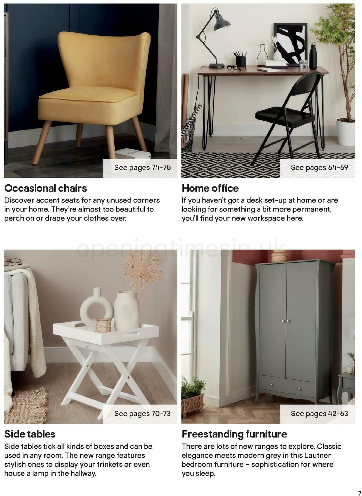 B&Q Indoor Furniture Offers from 1 September