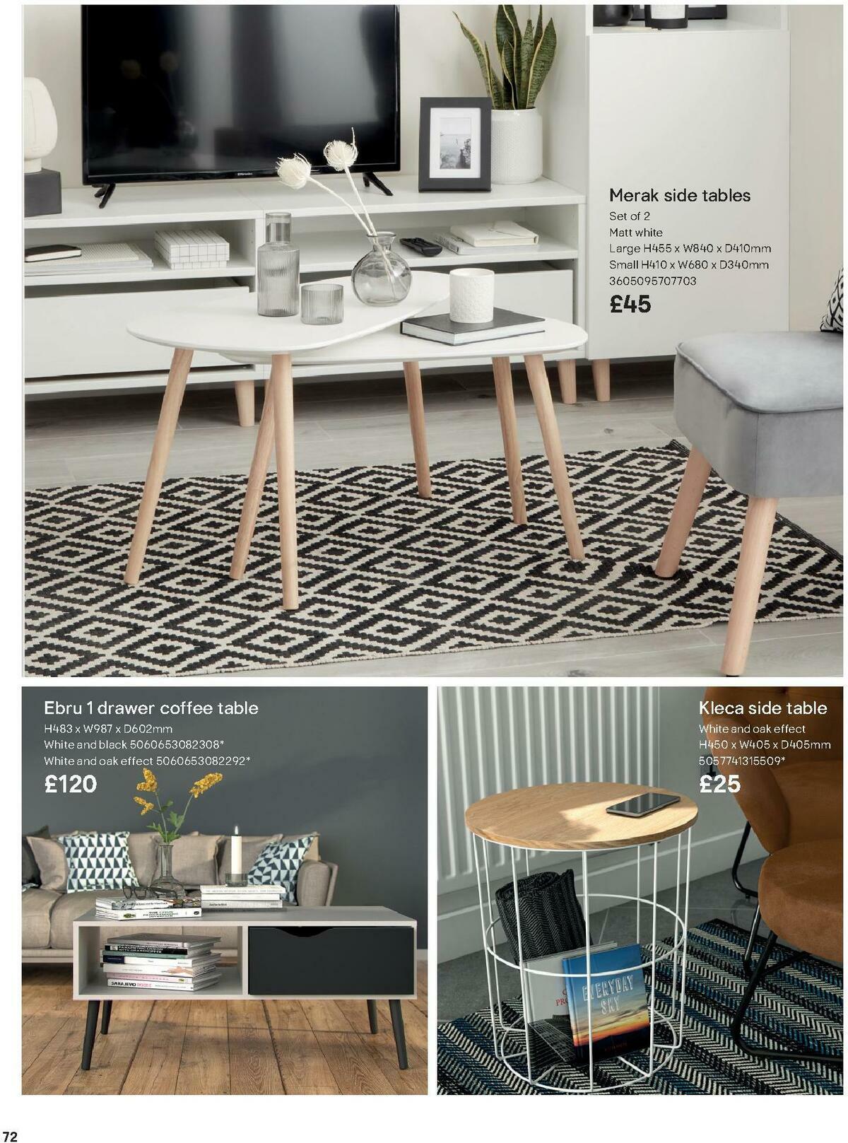 B&Q Indoor Furniture Offers from 1 September