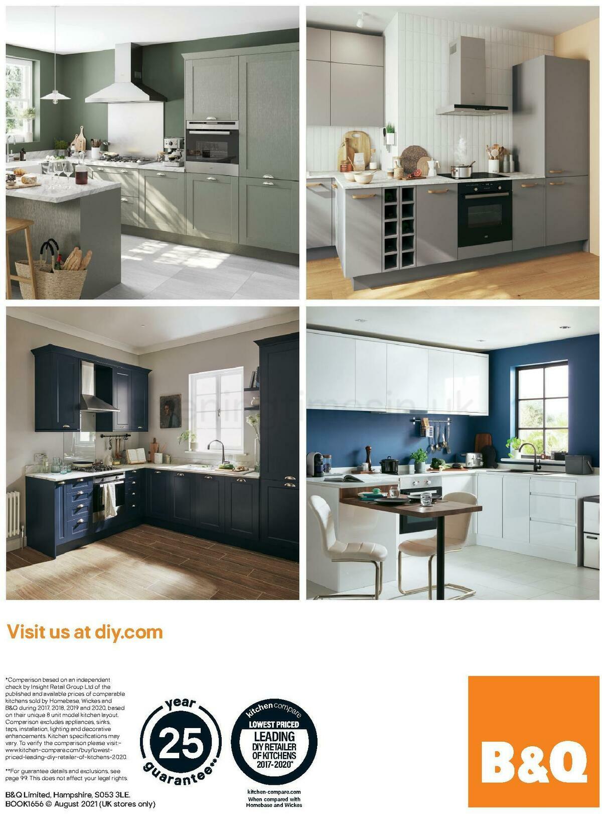 B&Q Kitchens Inspiration Offers from 1 September