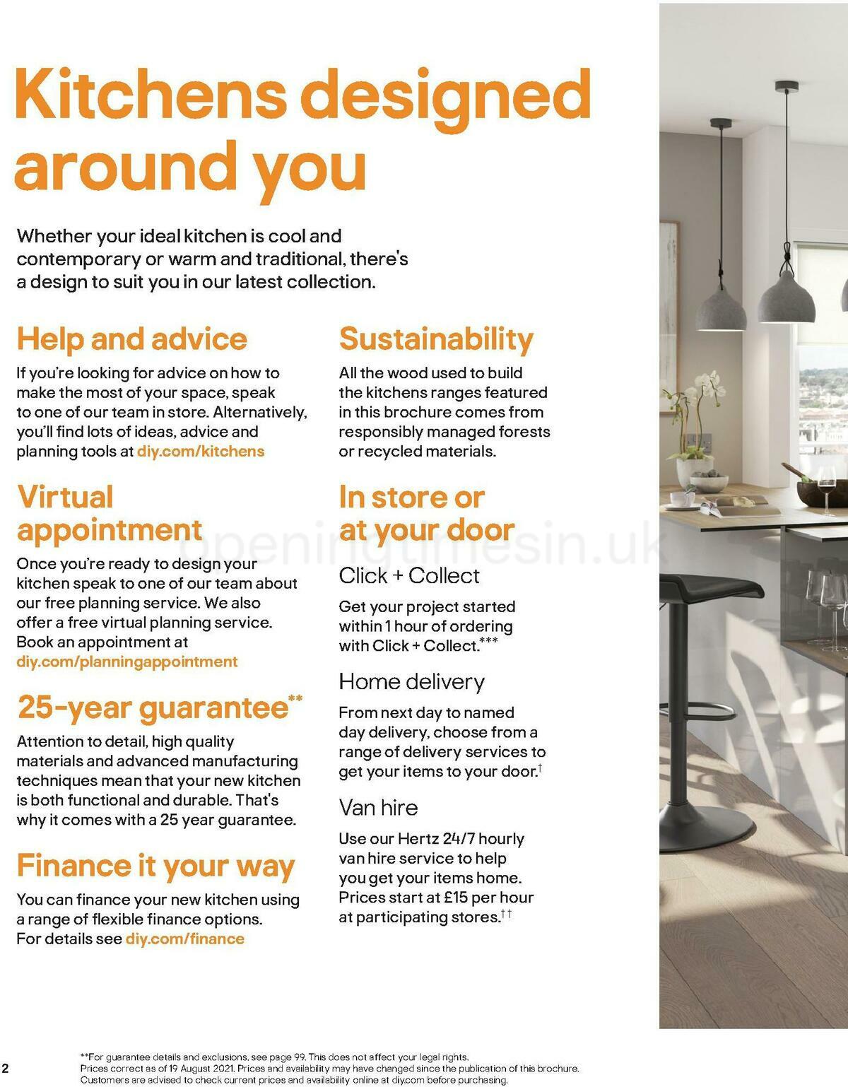 B&Q Kitchens Inspiration Offers from 1 September