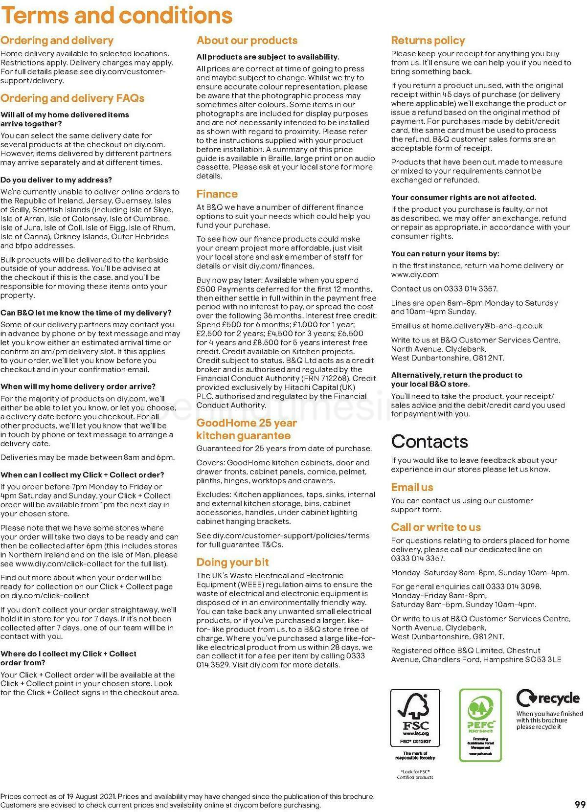 B&Q Kitchens Inspiration Offers from 1 September