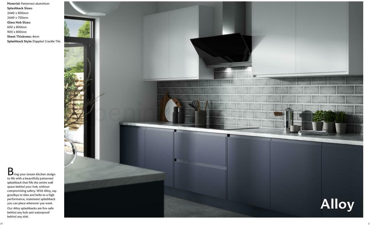 B&Q Splashwall Elegant Kitchen Splashbacks Offers from 1 September