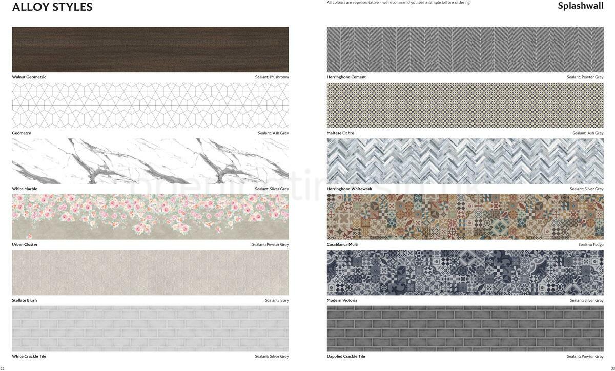 B&Q Splashwall Elegant Kitchen Splashbacks Offers from 1 September