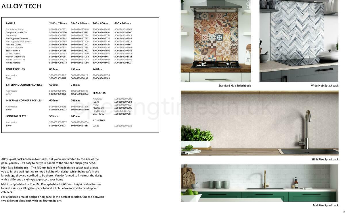 B&Q Splashwall Elegant Kitchen Splashbacks Offers from 1 September